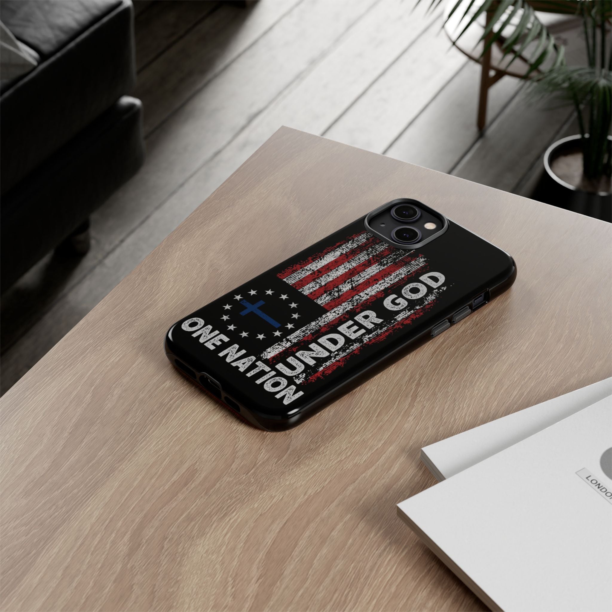 One Nation Under God American Flag - Tough Guard Apple iPhone Case
