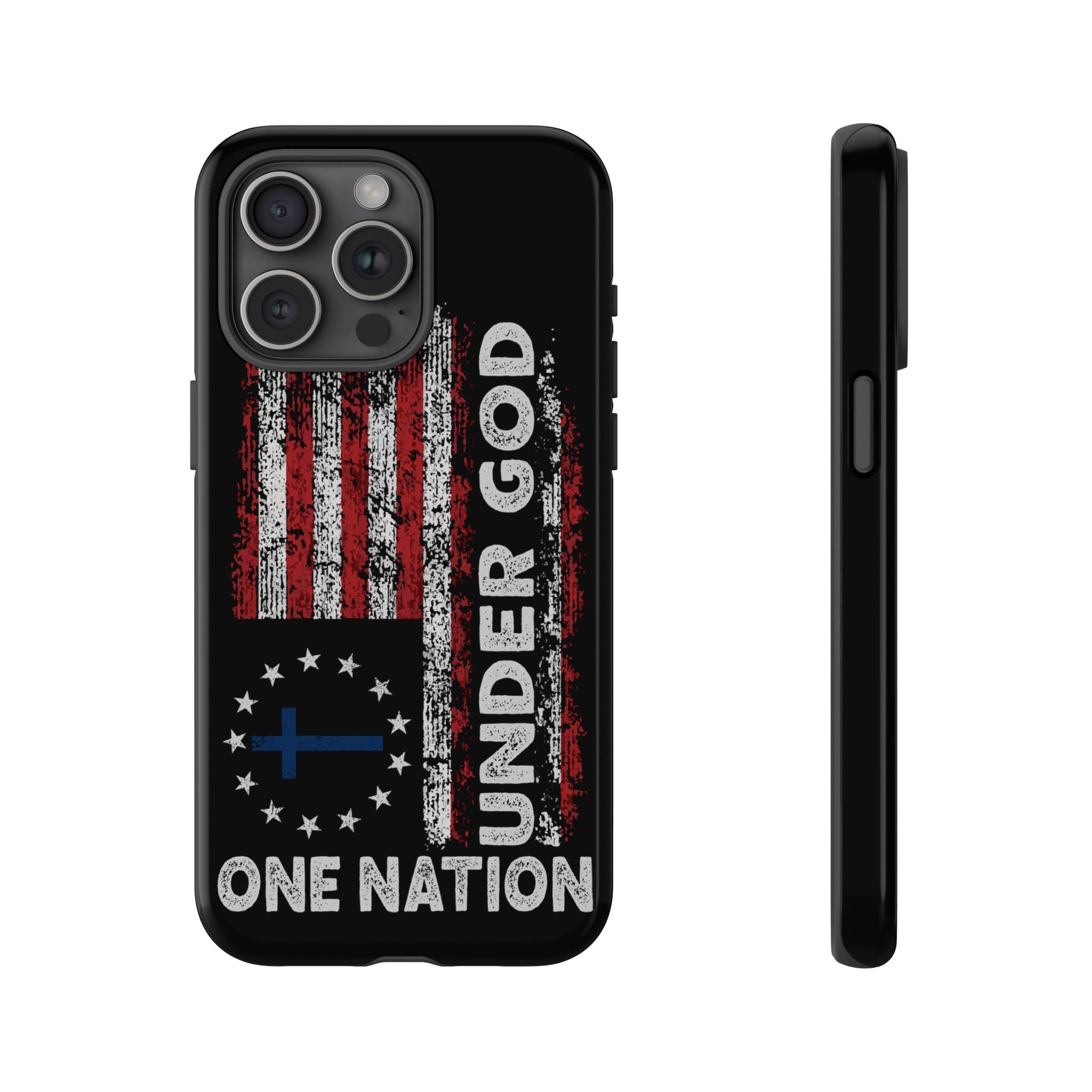 One Nation Under God American Flag - Tough Guard Apple iPhone Case