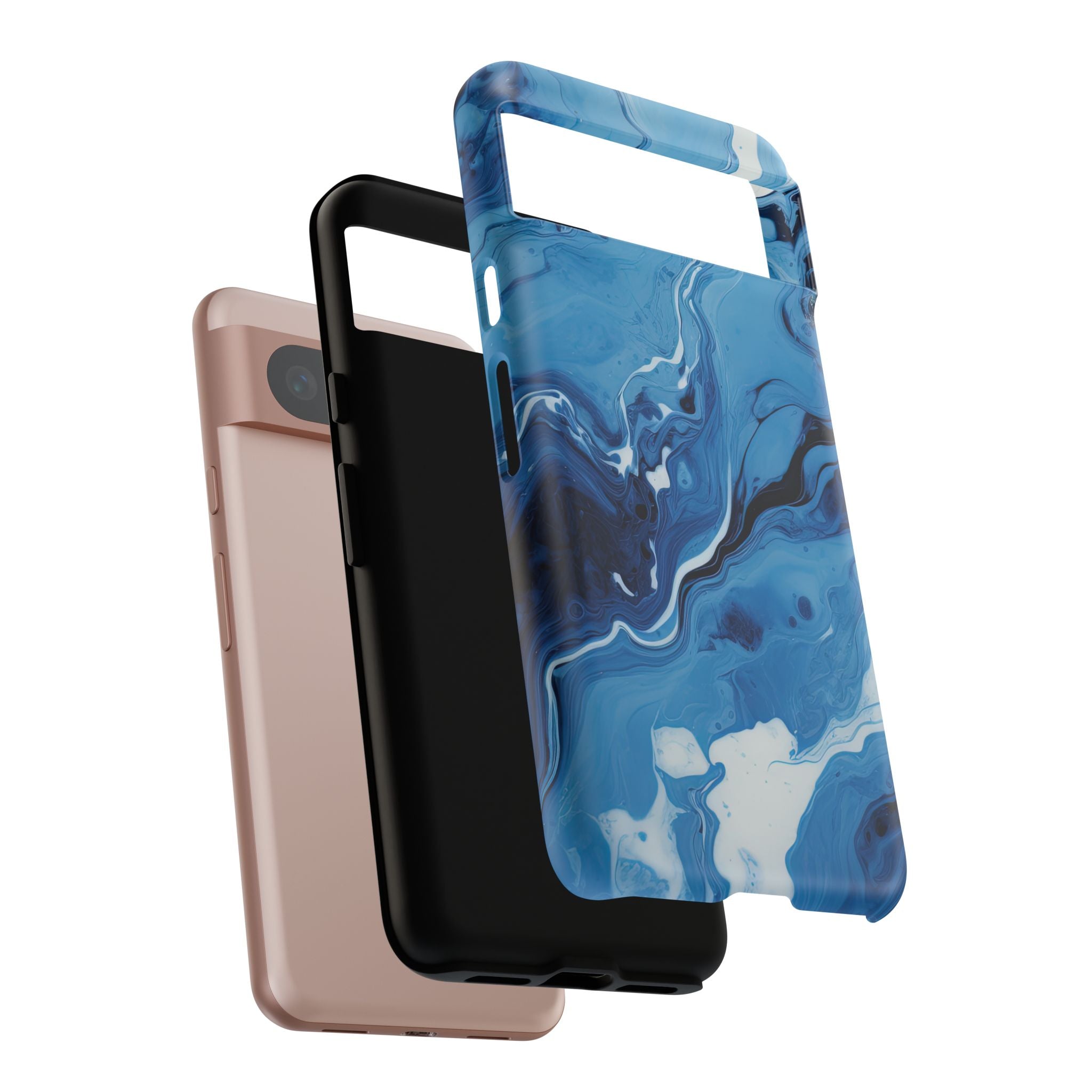 Blue Ocean Wave Marble - Tough Guard Google Pixel Case