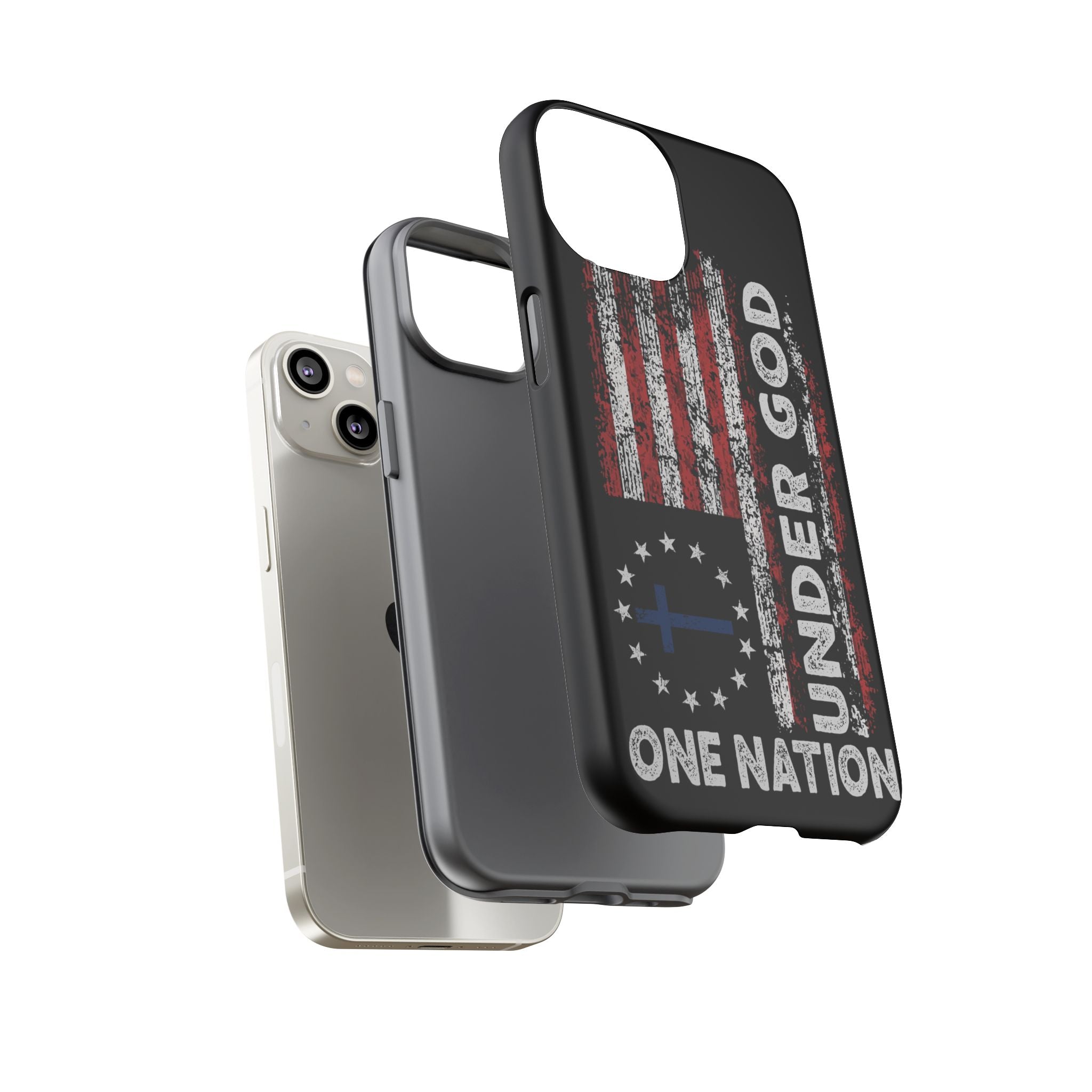 One Nation Under God American Flag - Tough Guard Apple iPhone Case
