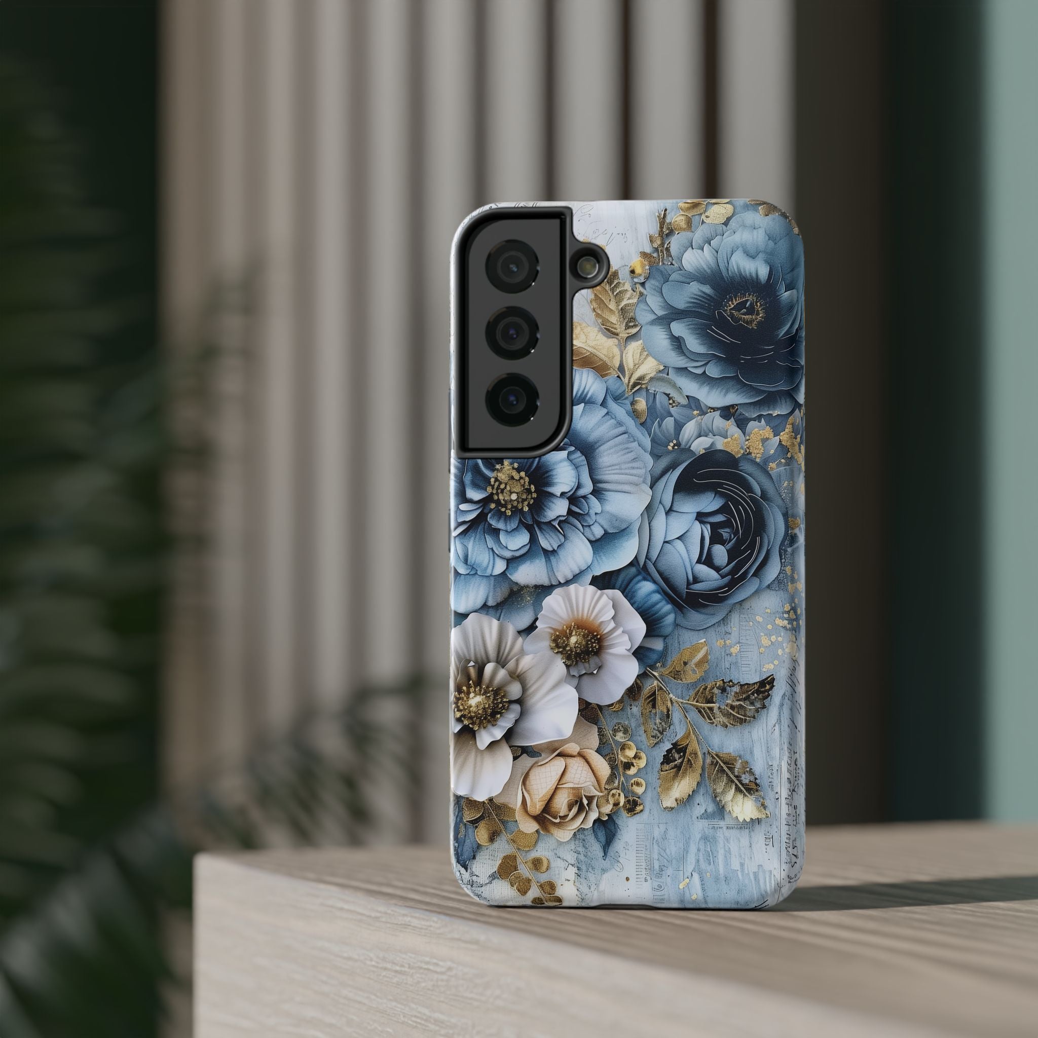 Blooming Blue Floral Bouquet - Impact Guard Apple iPhone Case
