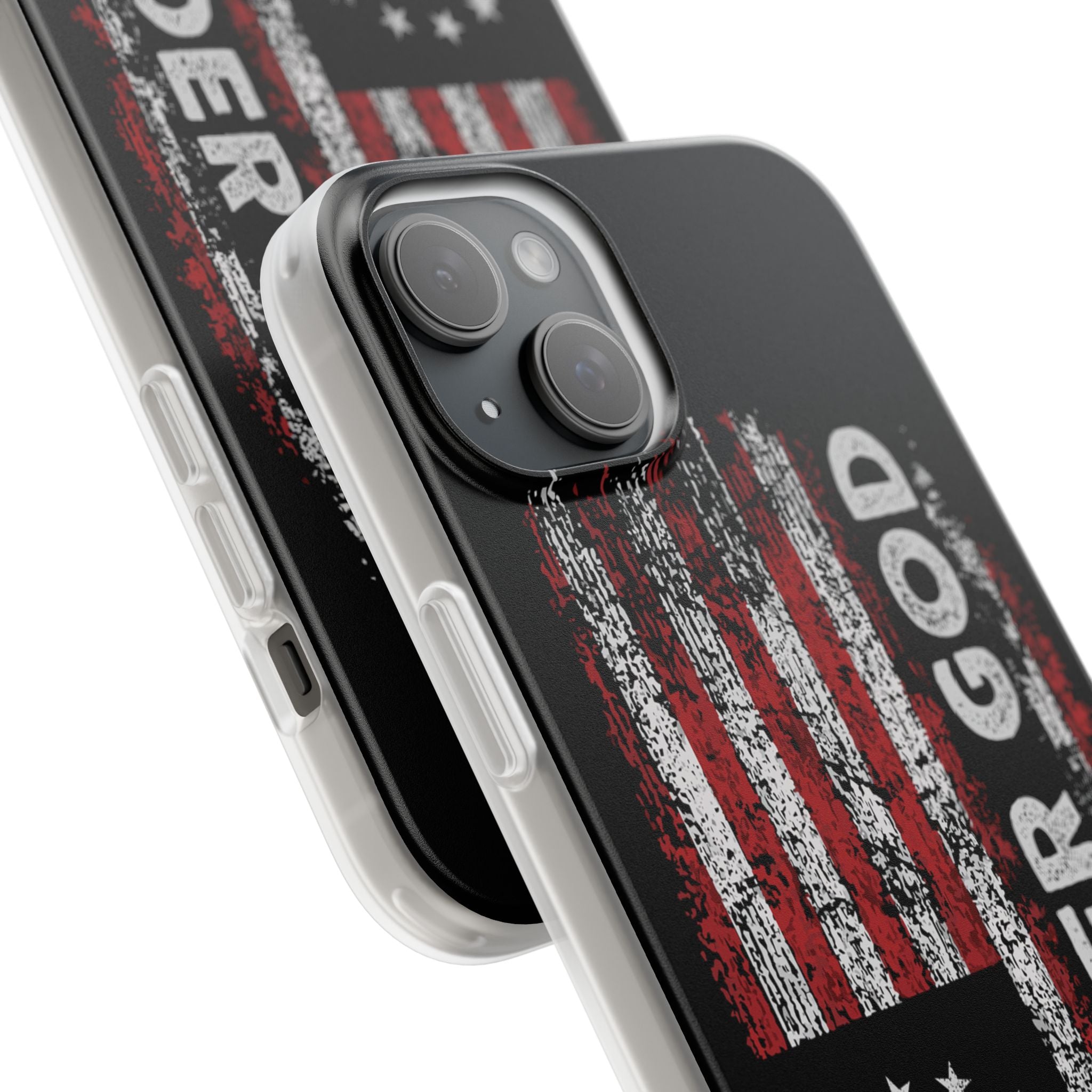 One Nation Under God American Flag - Flexi Case Apple iPhone Case