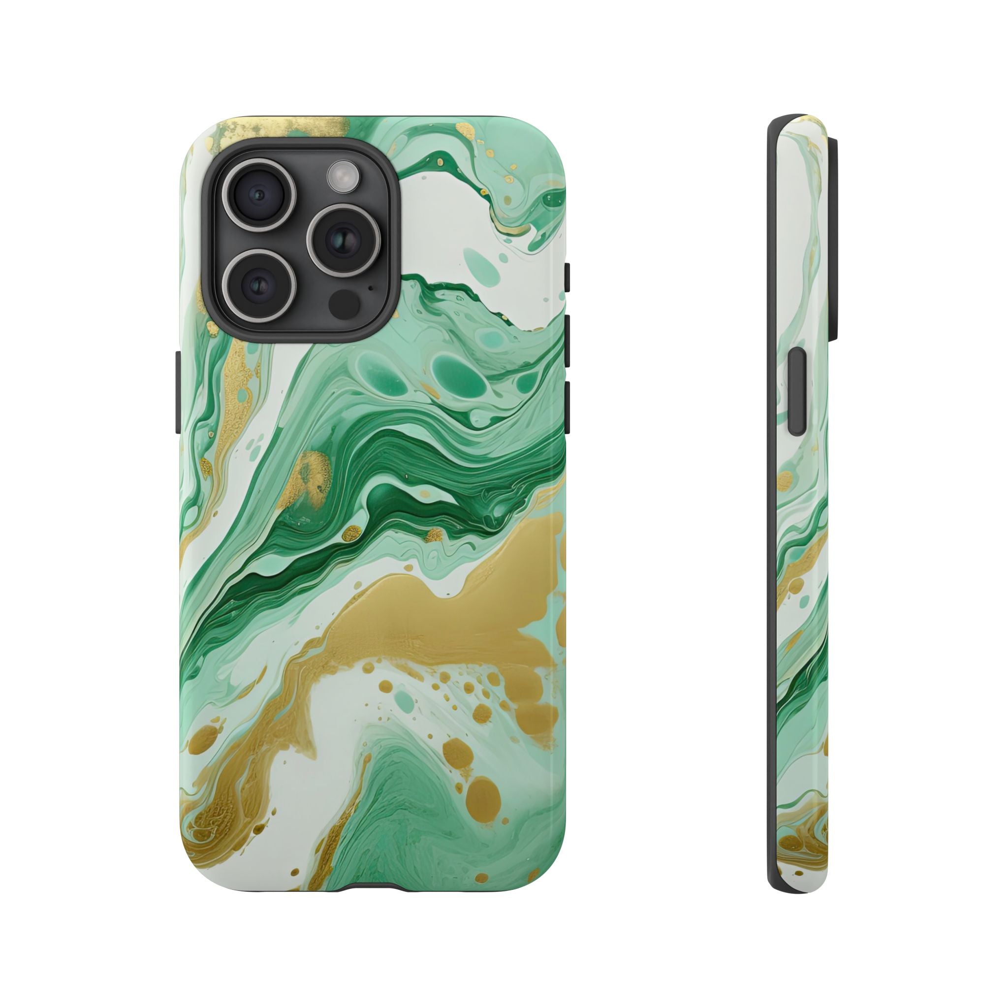 Emerald Gold Marble - Tough Guard Apple iPhone Case