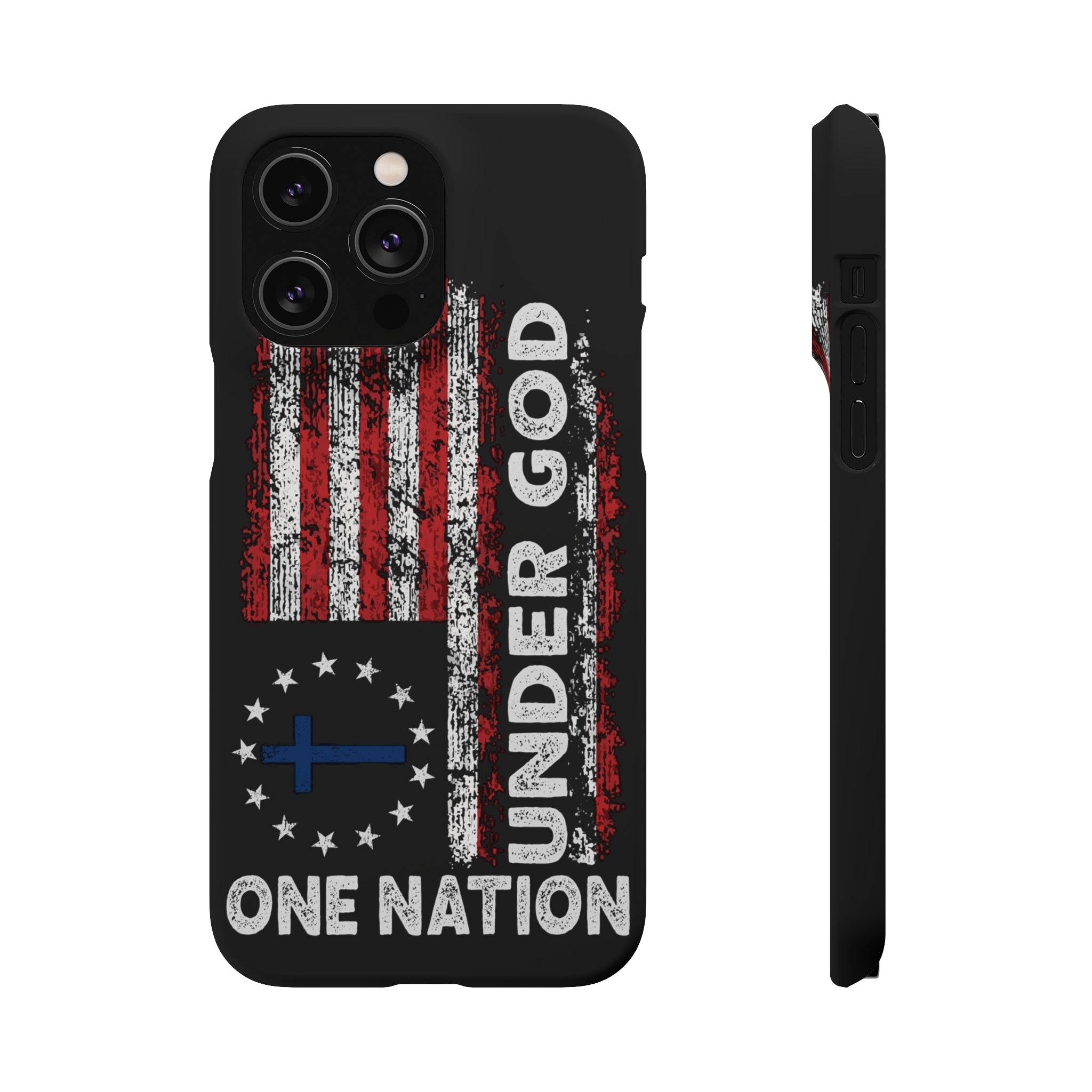 One Nation Under God American Flag - Snap Case Apple iPhone Case