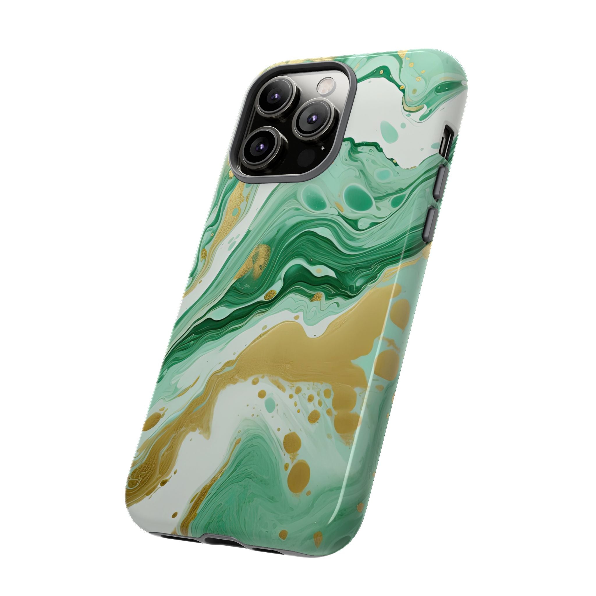 Emerald Gold Marble - Tough Guard Apple iPhone Case