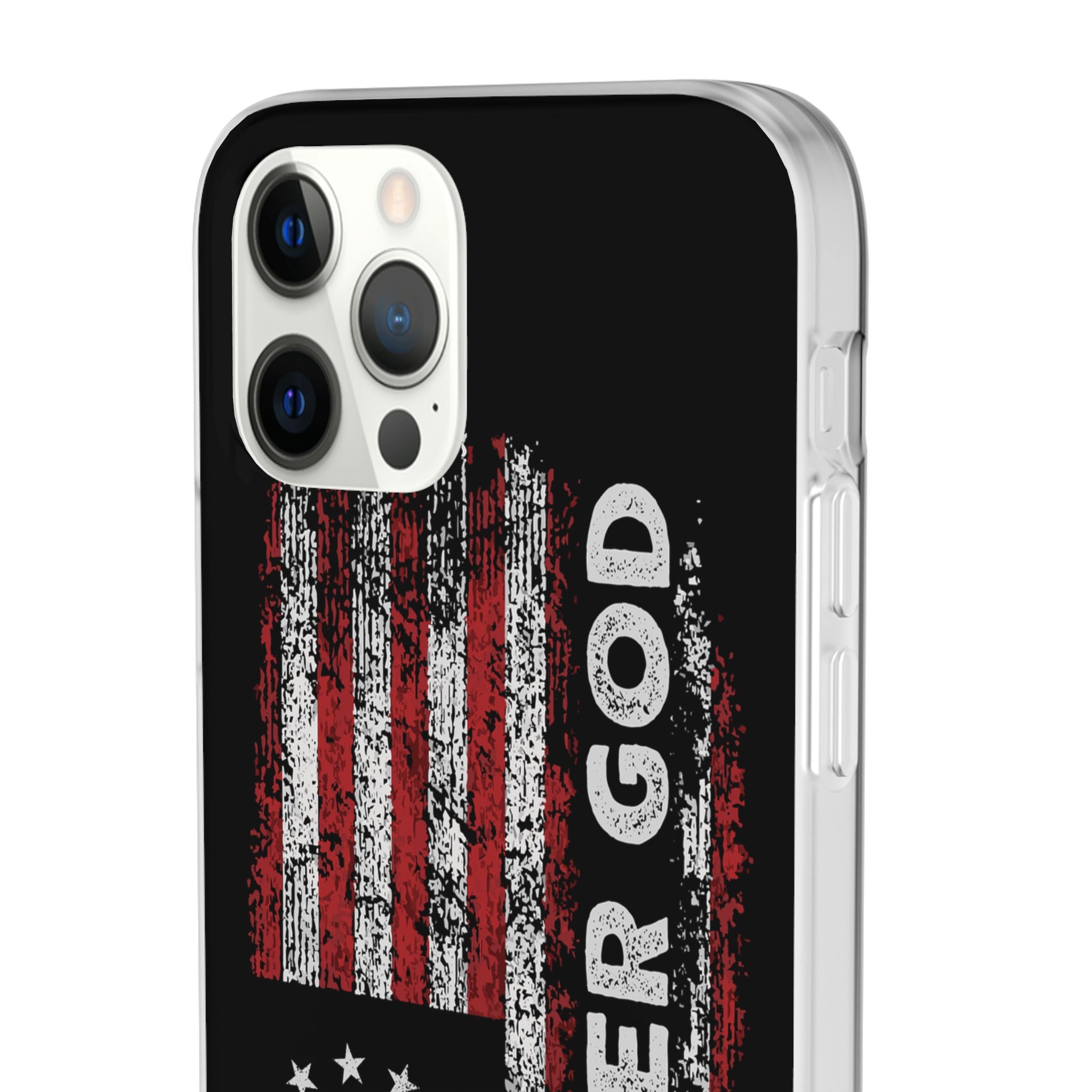 One Nation Under God American Flag - Flexi Case Apple iPhone Case