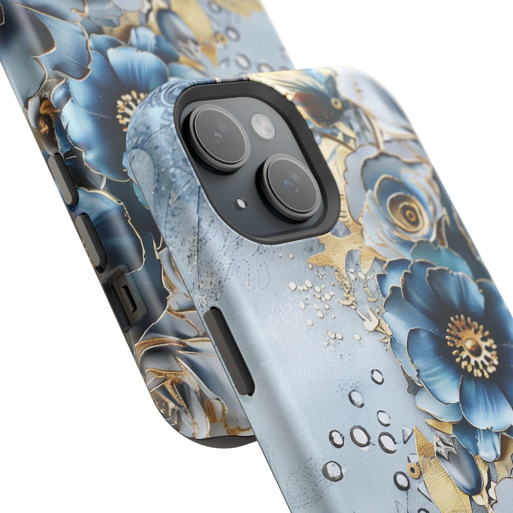 Blooming Blue Floral Bouquet - Impact Guard Apple iPhone Case