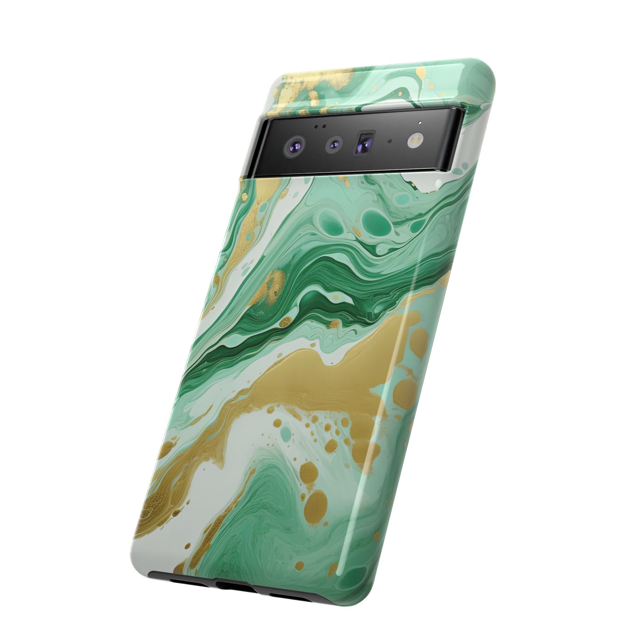 Emerald Gold Marble - Tough Guard Google Pixel Case