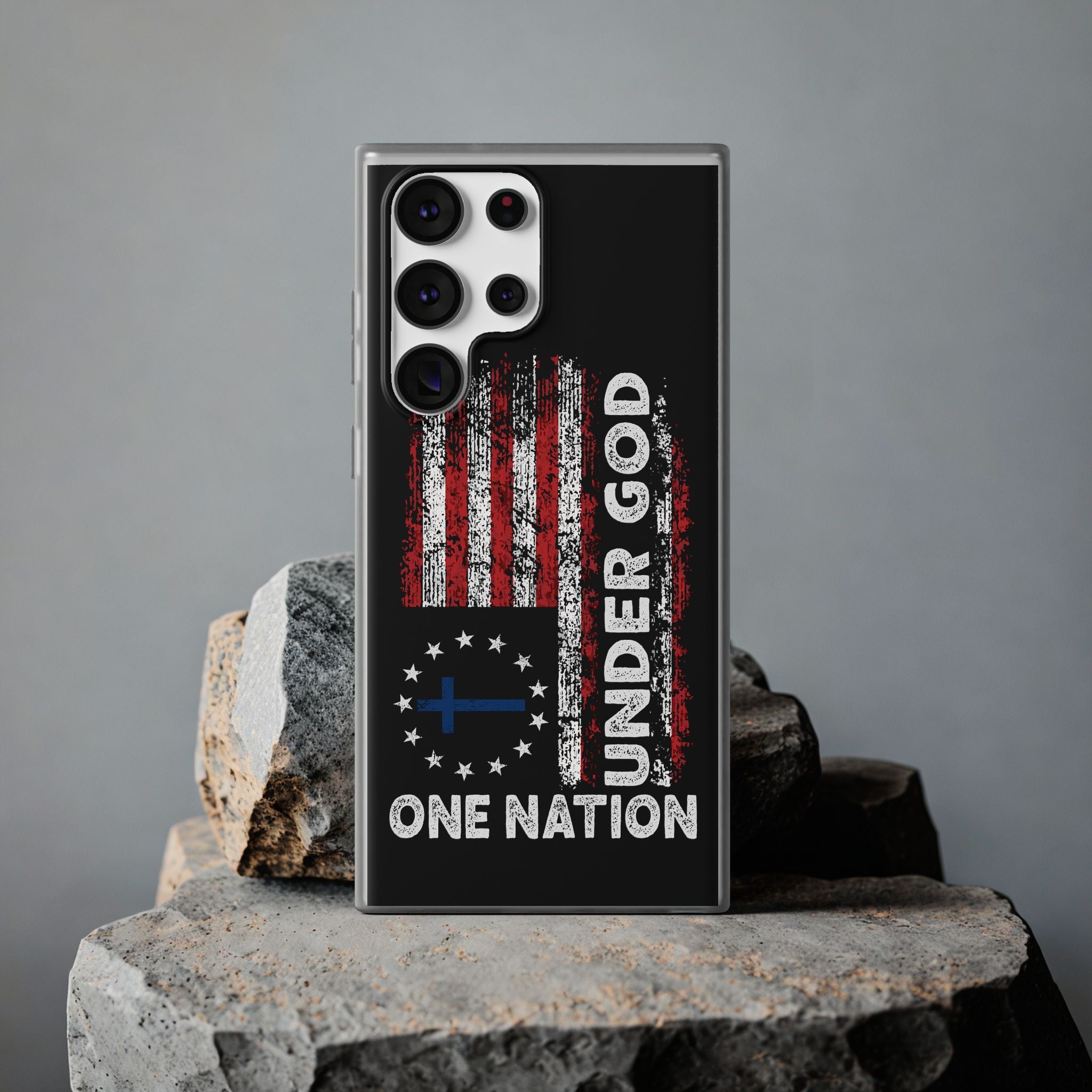 One Nation Under God American Flag - Flexi Case Samsung Galaxy Case