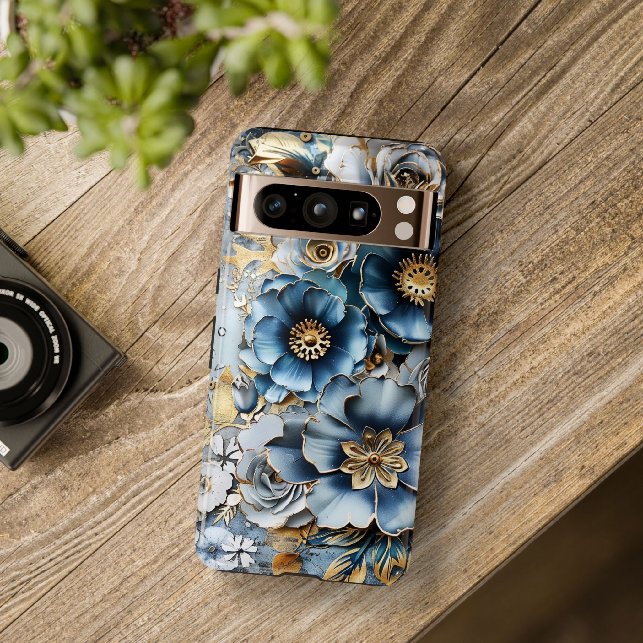 Blue Blooming Flowers - Tough Guard Google Pixel Case