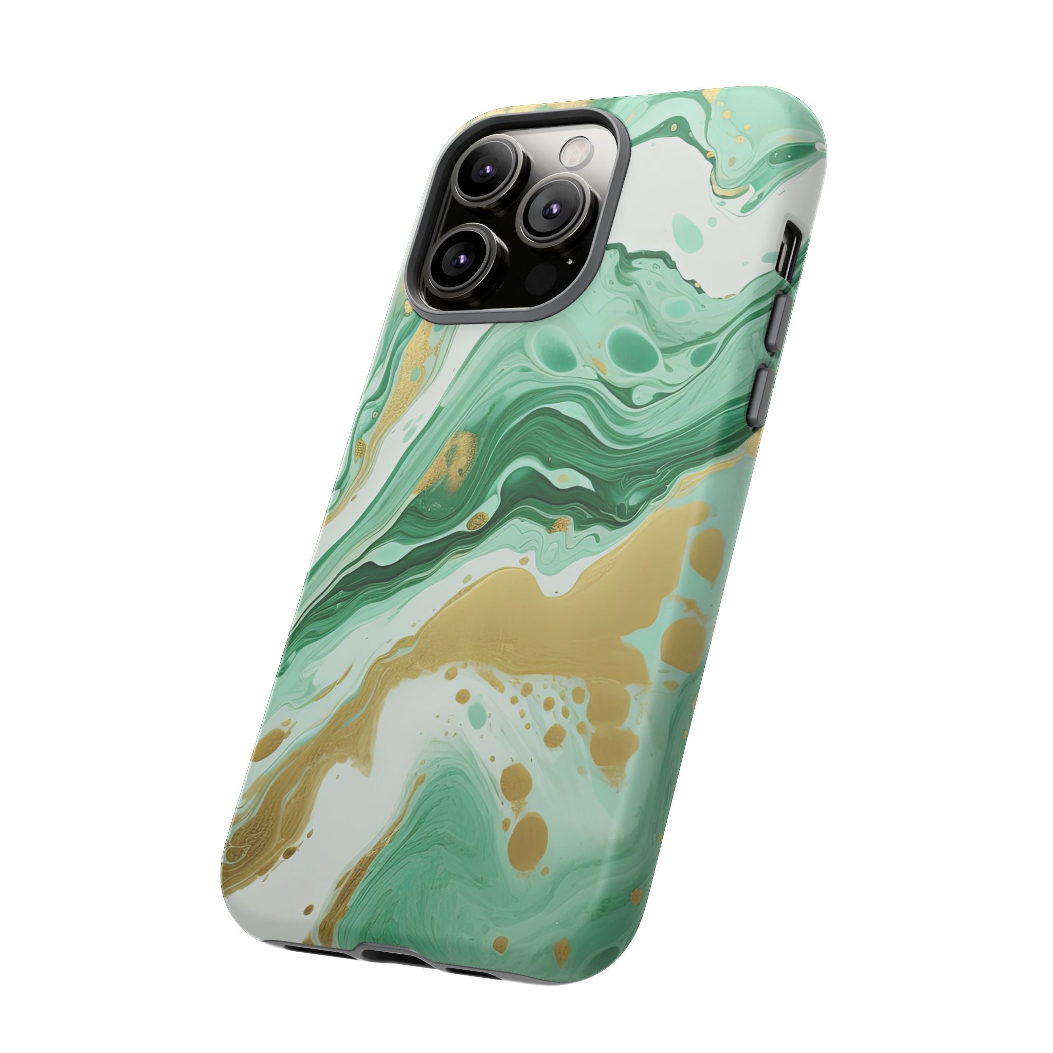 Emerald Gold Marble - Tough Guard Apple iPhone Case