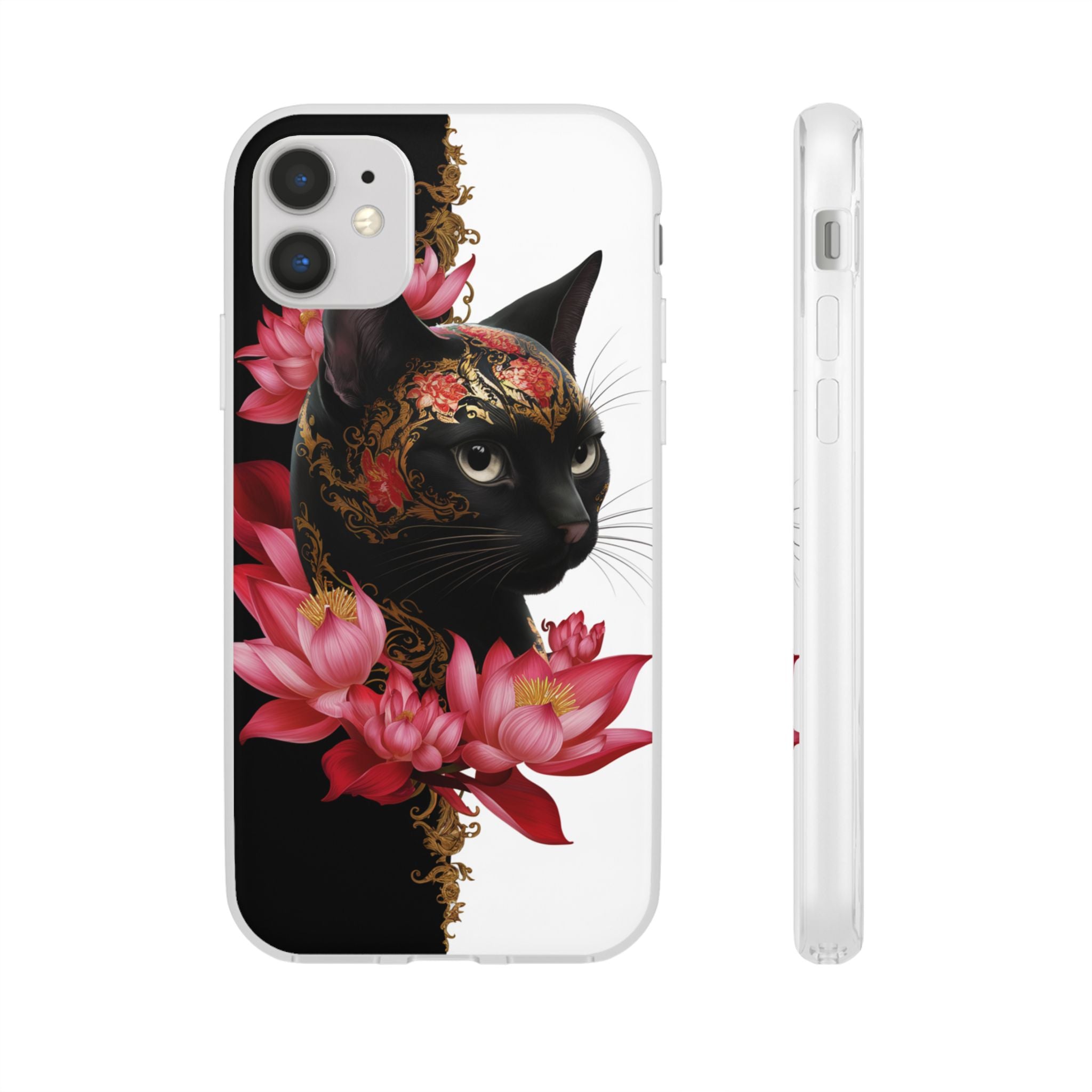 Yin & Yang Mystic Cat - Flexi Case Apple iPhone Case