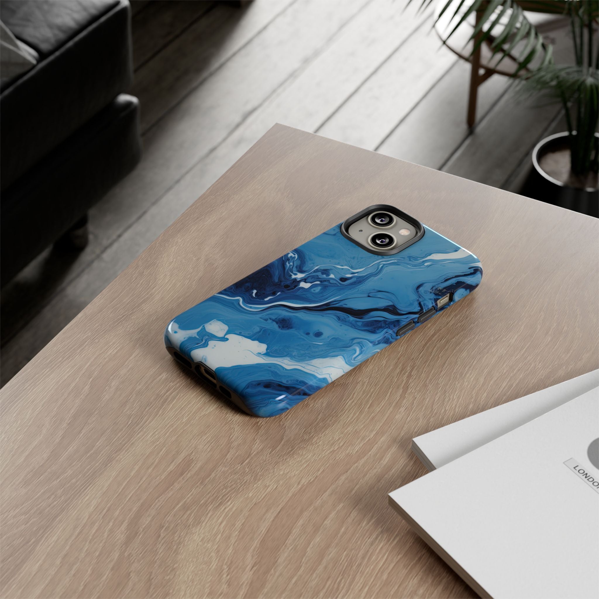 Blue Ocean Wave Marble - Tough Guard Apple iPhone Case