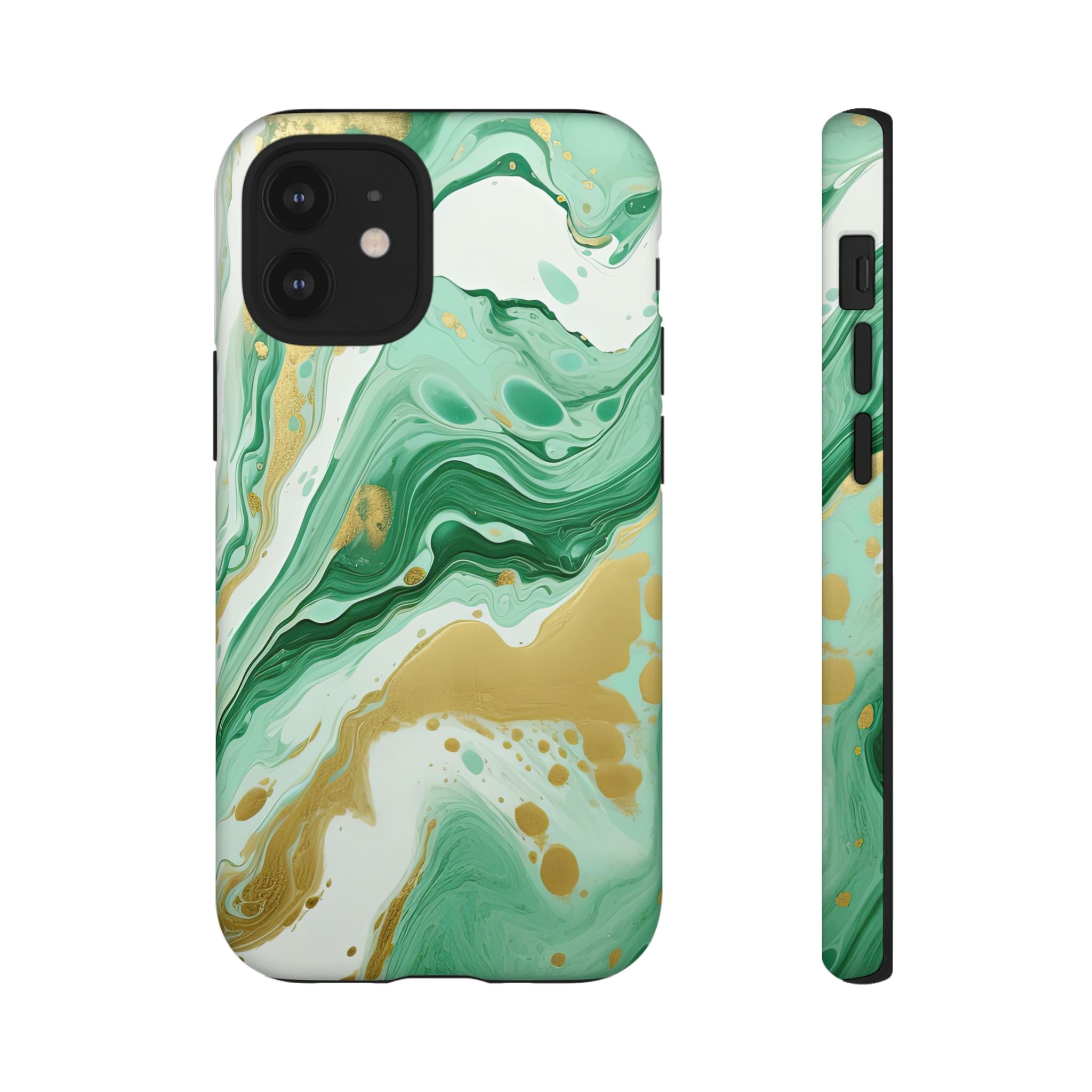 Emerald Gold Marble - Tough Guard Apple iPhone Case
