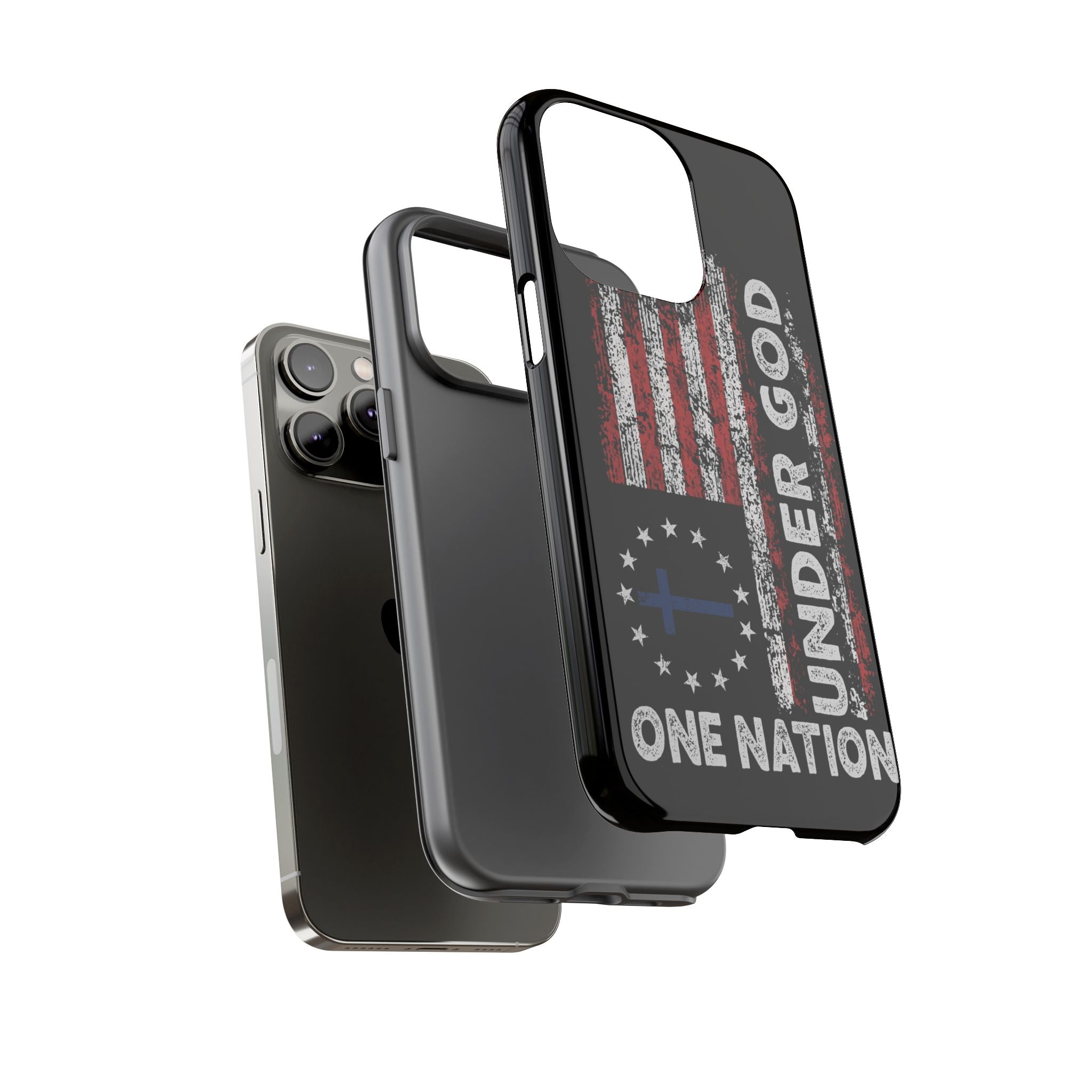 One Nation Under God American Flag - Tough Guard Apple iPhone Case