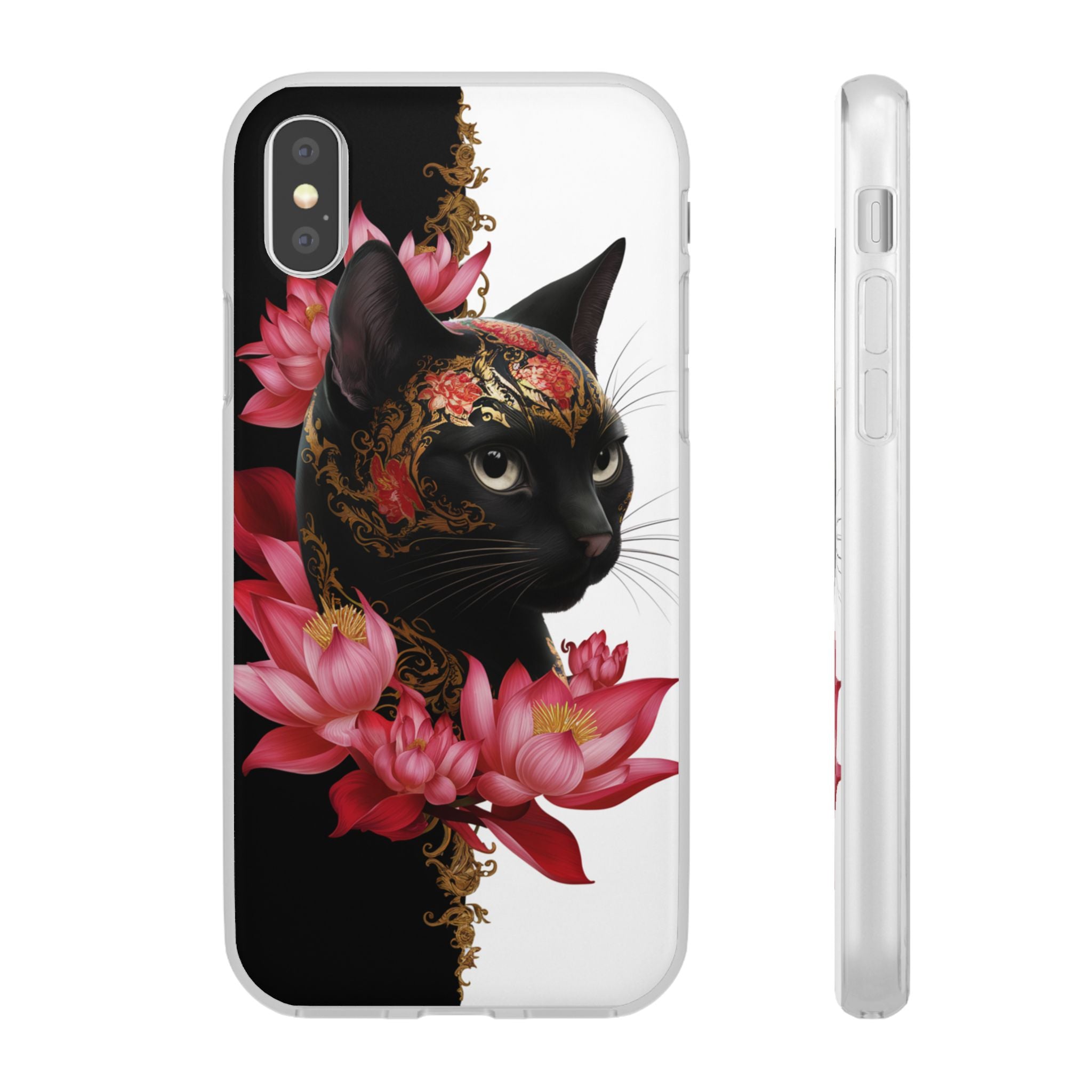 Yin & Yang Mystic Cat - Flexi Case Apple iPhone Case