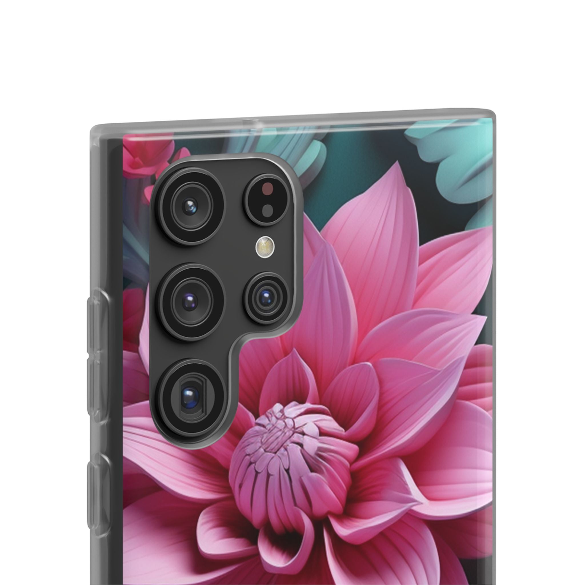 Tropical Pink Flower Flexi Case - Samsung Galaxy Case