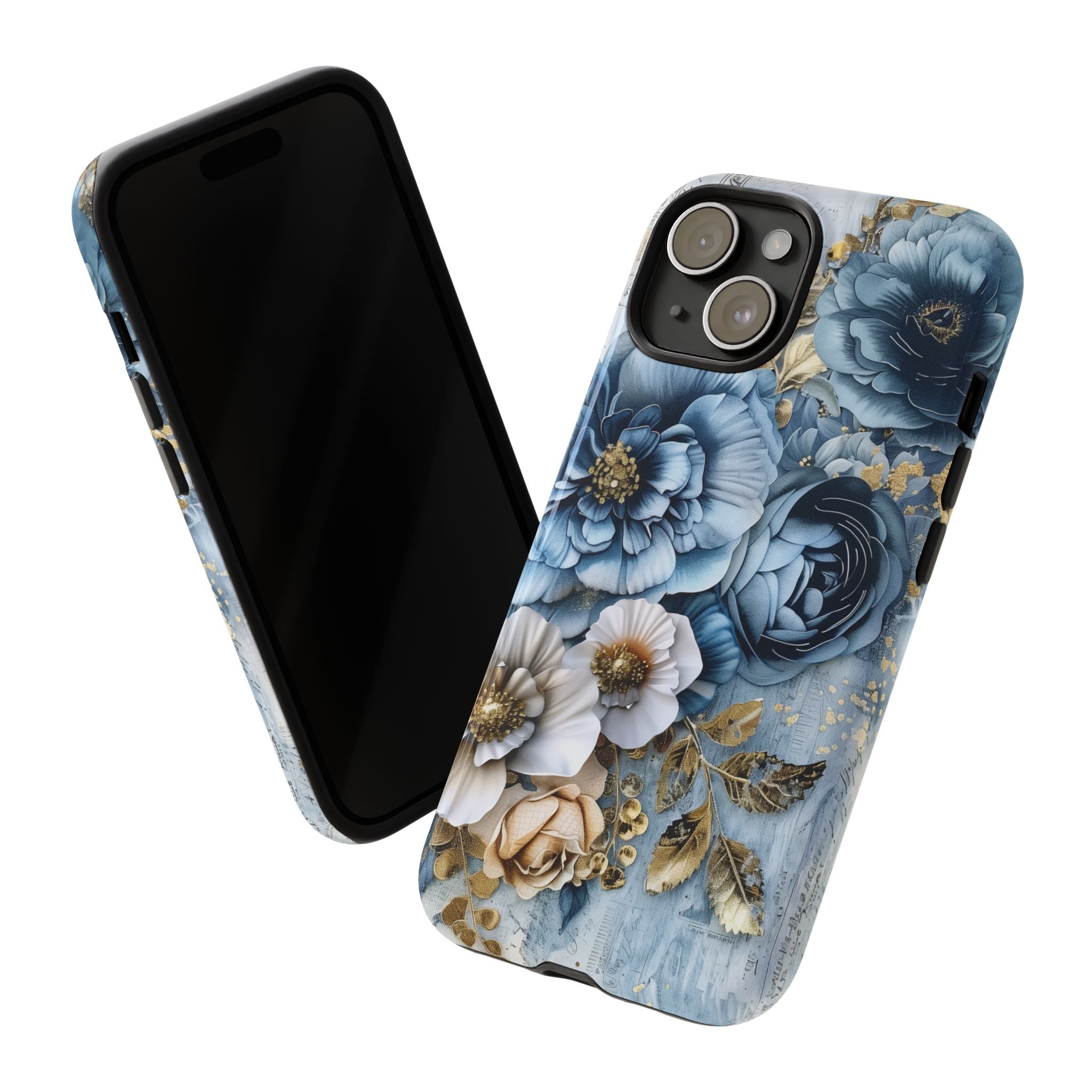 Blooming Blue Floral Bouquet - Tough Guard Apple iPhone Case