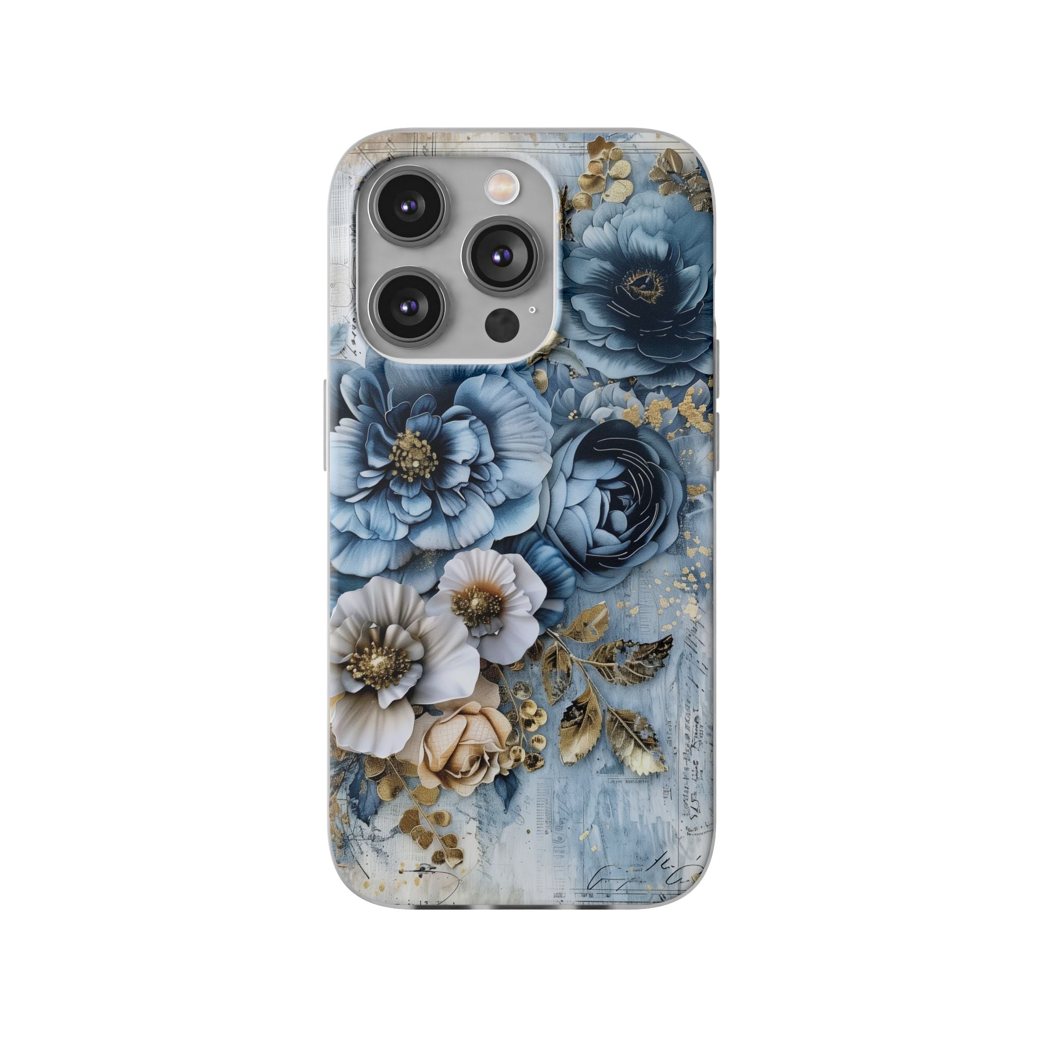 Blooming Blue Floral Bouquet Flexi Case - Apple iPhone Case