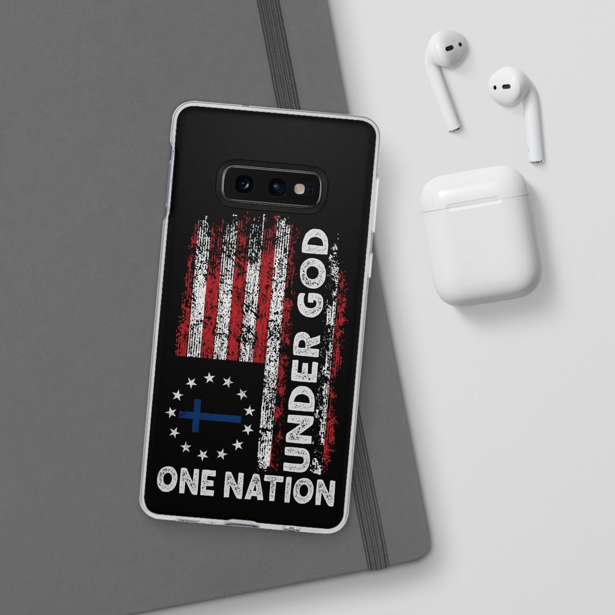 One Nation Under God American Flag - Flexi Case Samsung Galaxy Case
