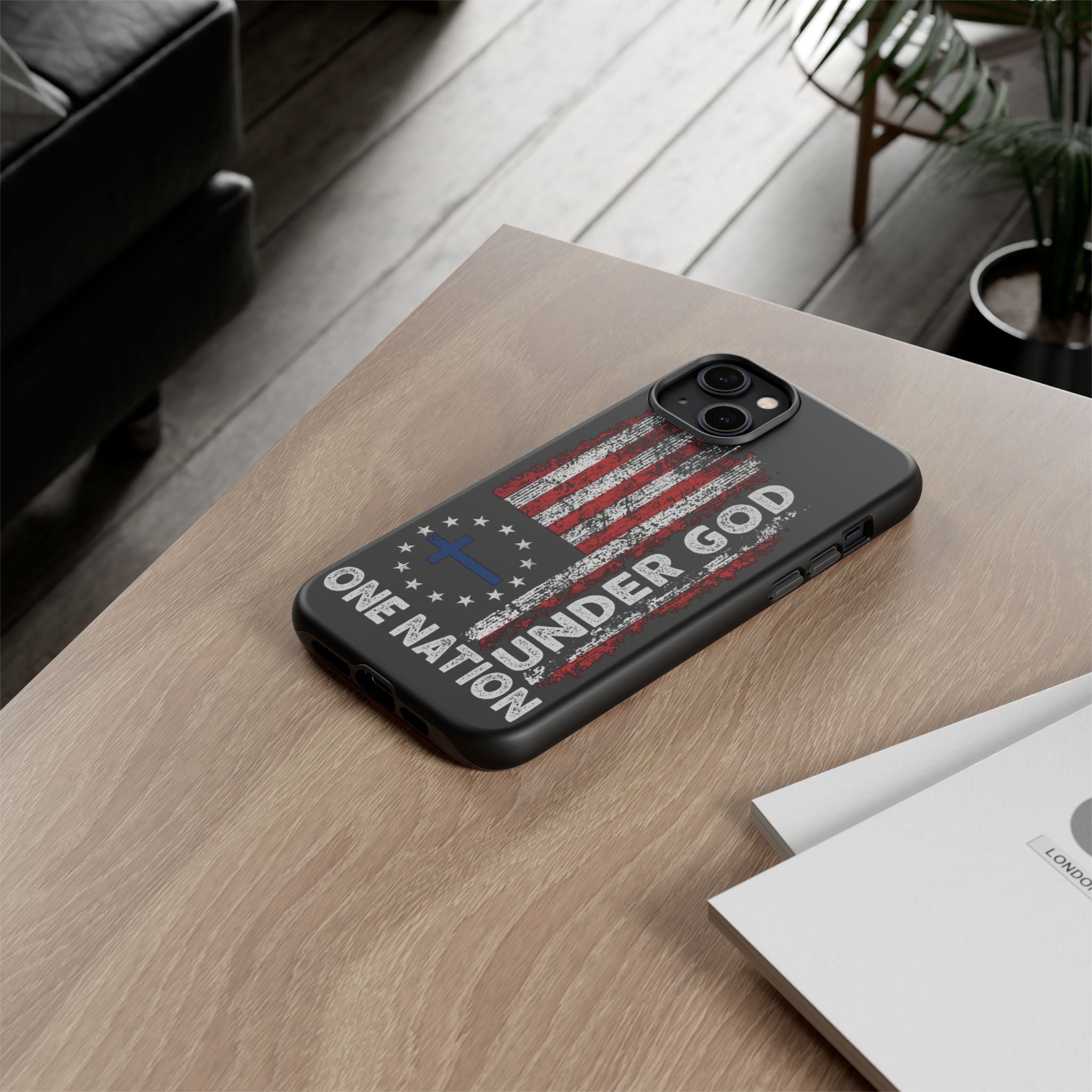 One Nation Under God American Flag - Tough Guard Apple iPhone Case