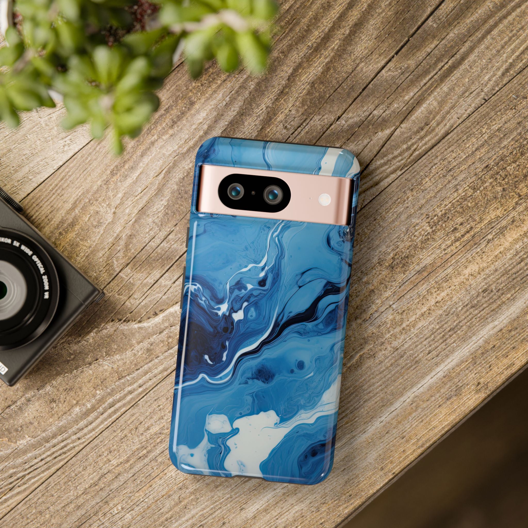 Blue Ocean Wave Marble - Tough Guard Google Pixel Case