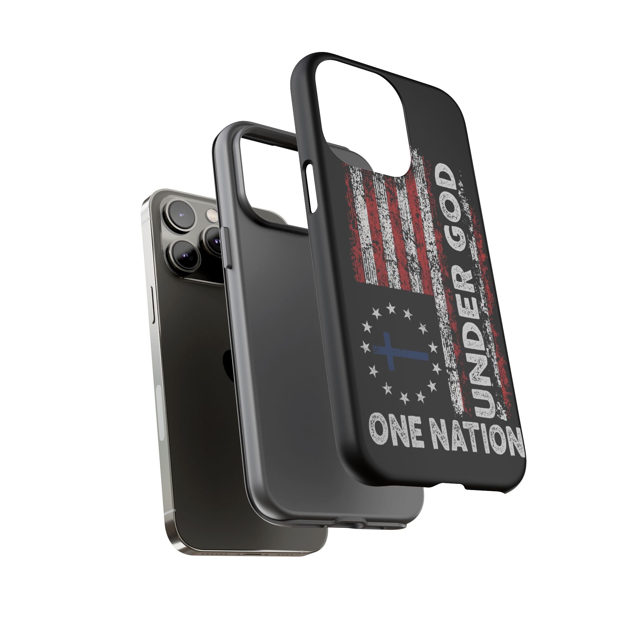 One Nation Under God American Flag - Tough Guard Apple iPhone Case