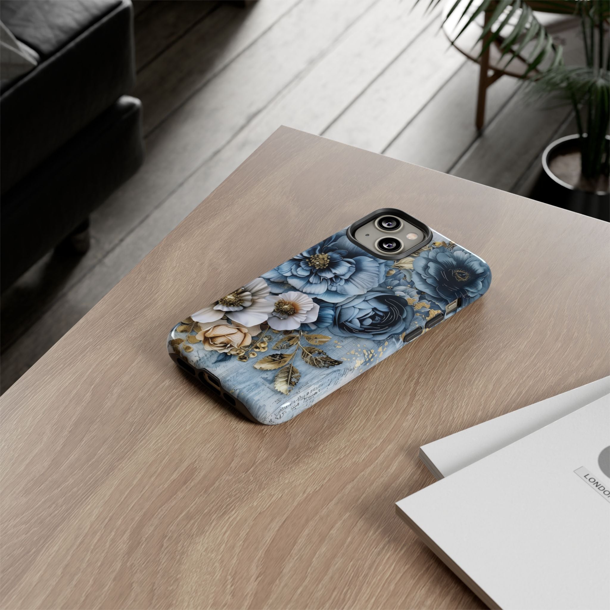 Blooming Blue Floral Bouquet - Tough Guard Apple iPhone Case