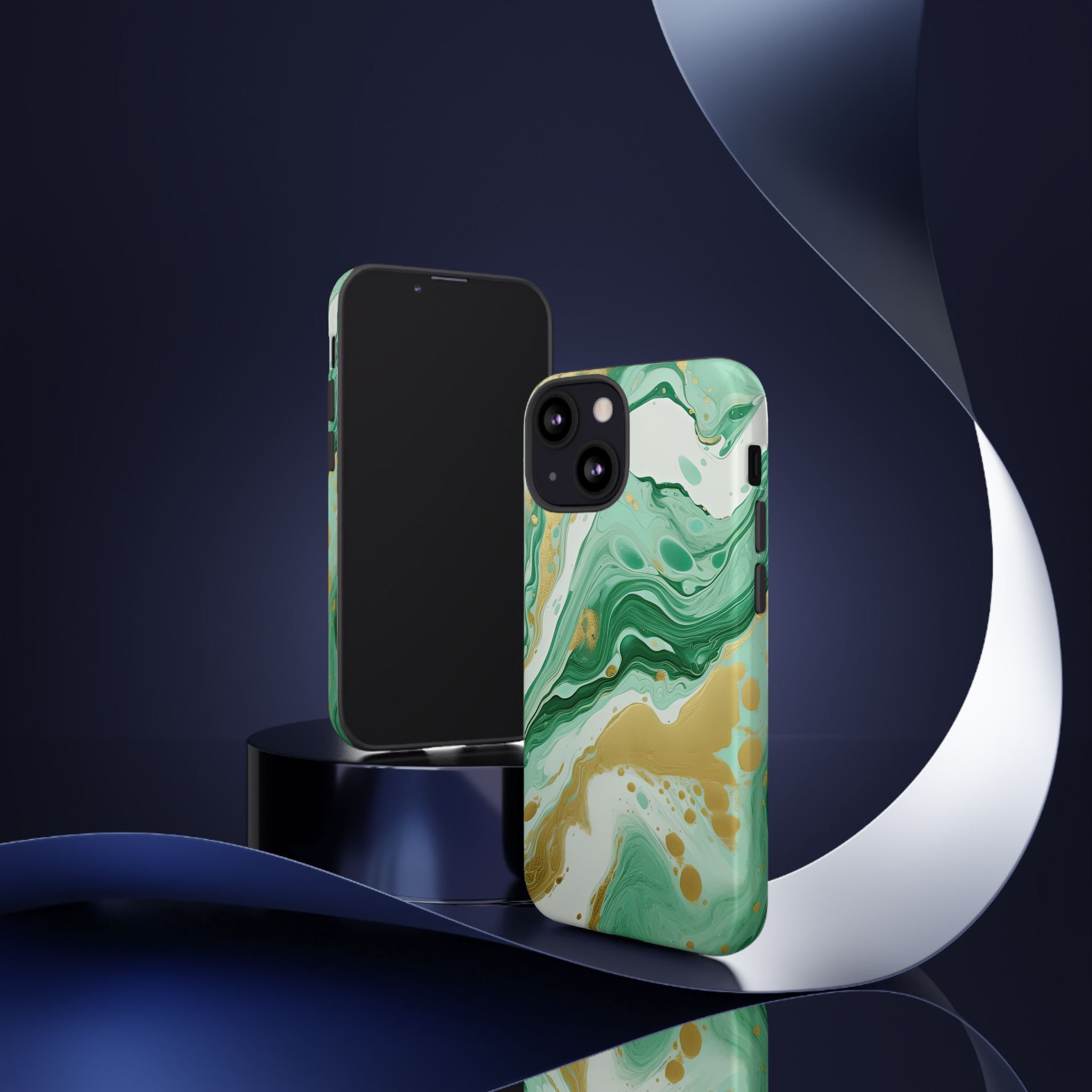 Emerald Gold Marble - Tough Guard Apple iPhone Case