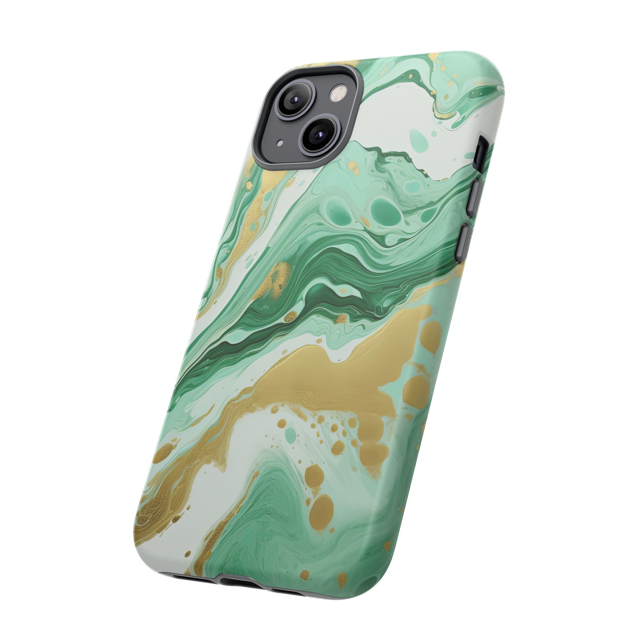 Emerald Gold Marble - Tough Guard Apple iPhone Case