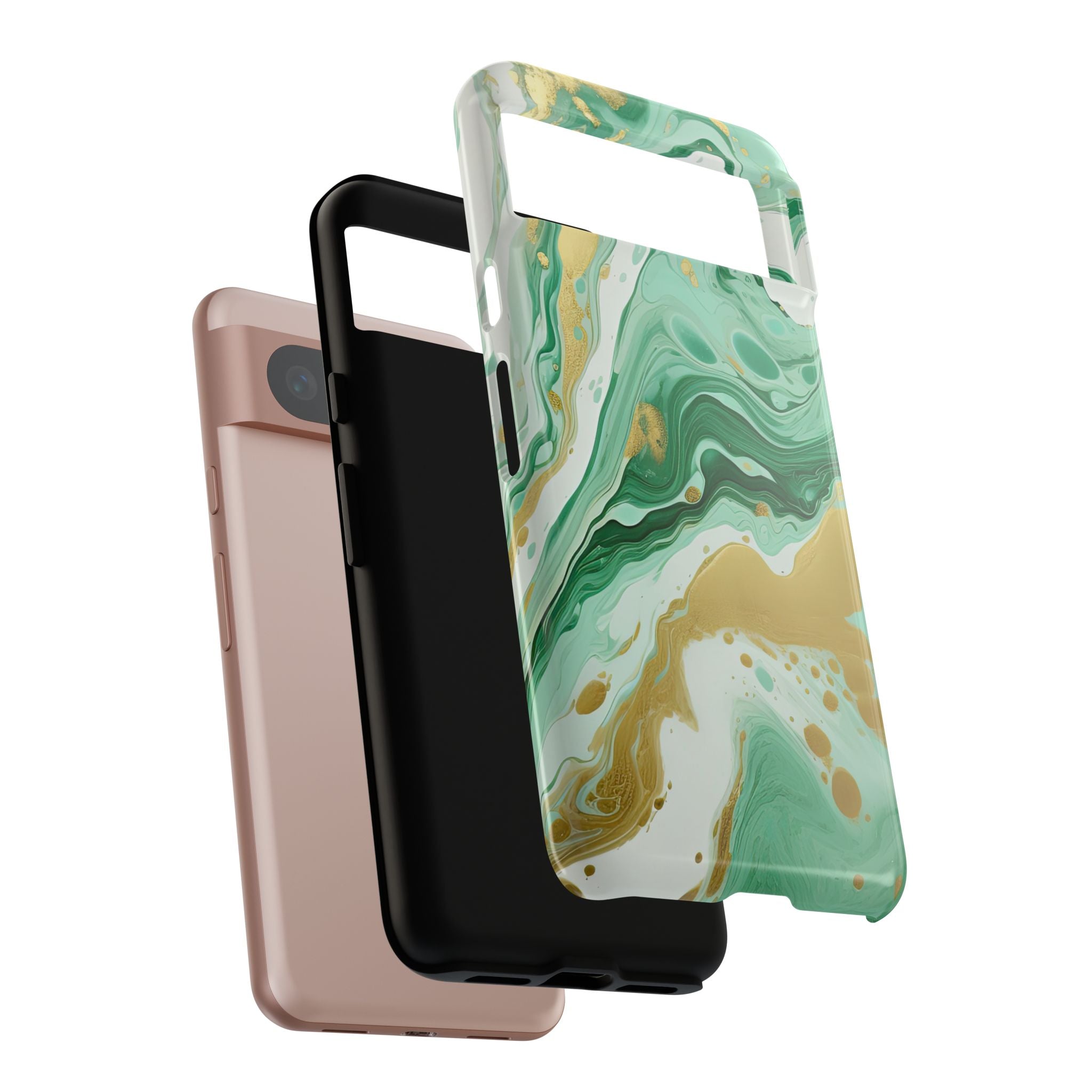 Emerald Gold Marble - Tough Guard Google Pixel Case