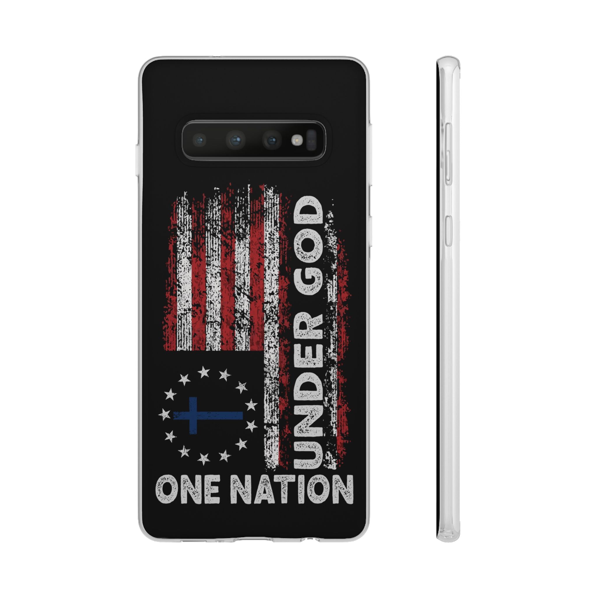 One Nation Under God American Flag - Flexi Case Samsung Galaxy Case