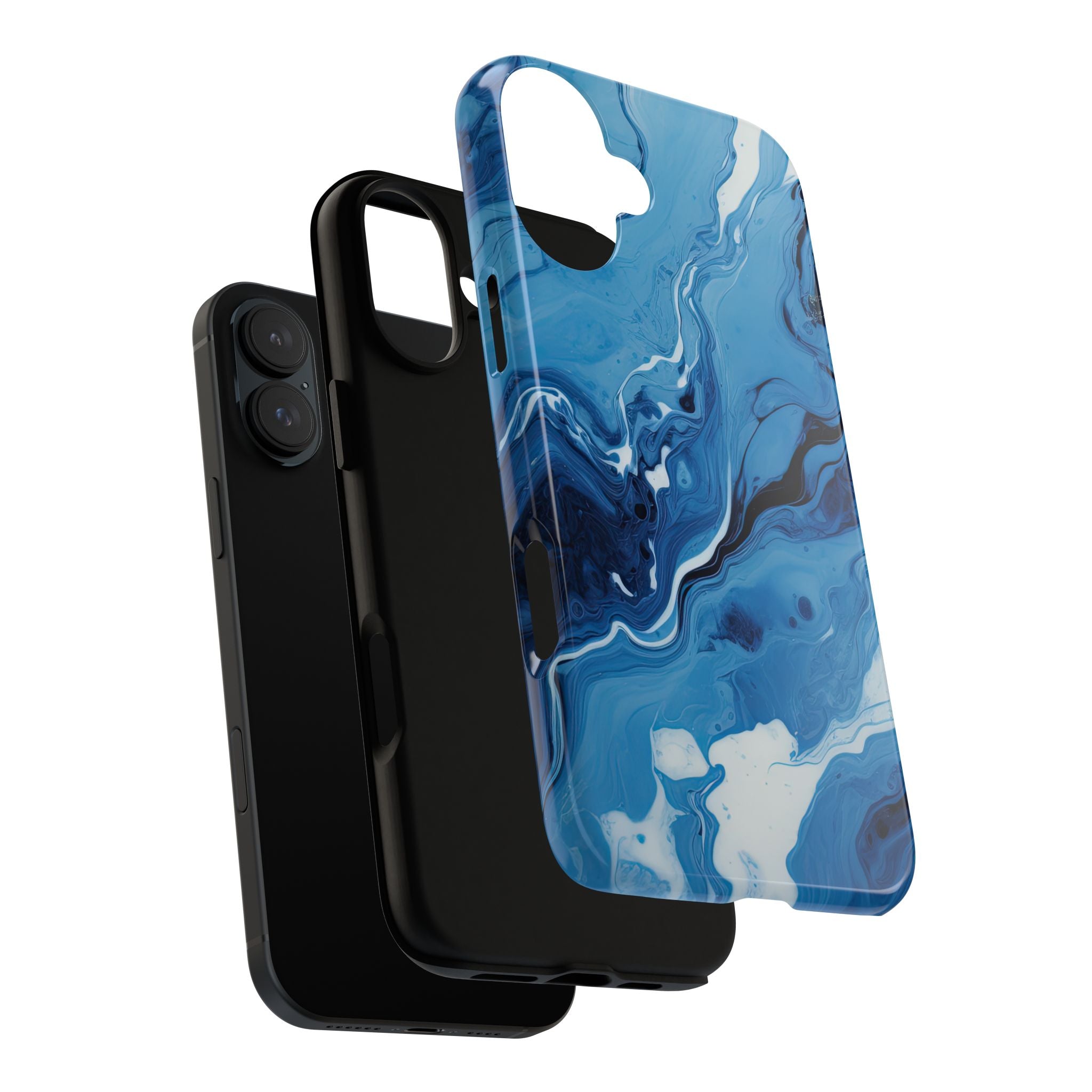 Blue Ocean Wave Marble - Tough Guard Apple iPhone Case