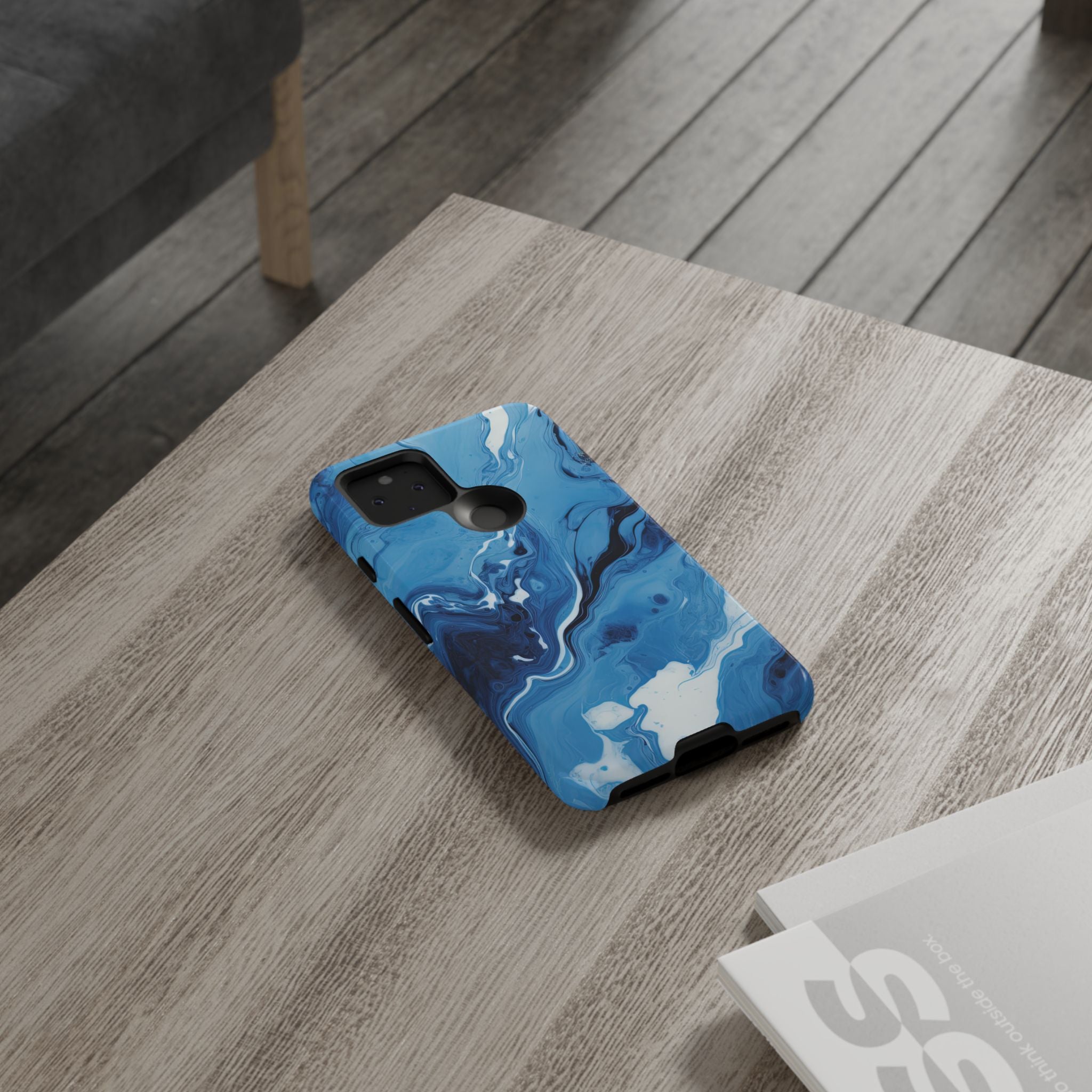 Blue Ocean Wave Marble - Tough Guard Google Pixel Case