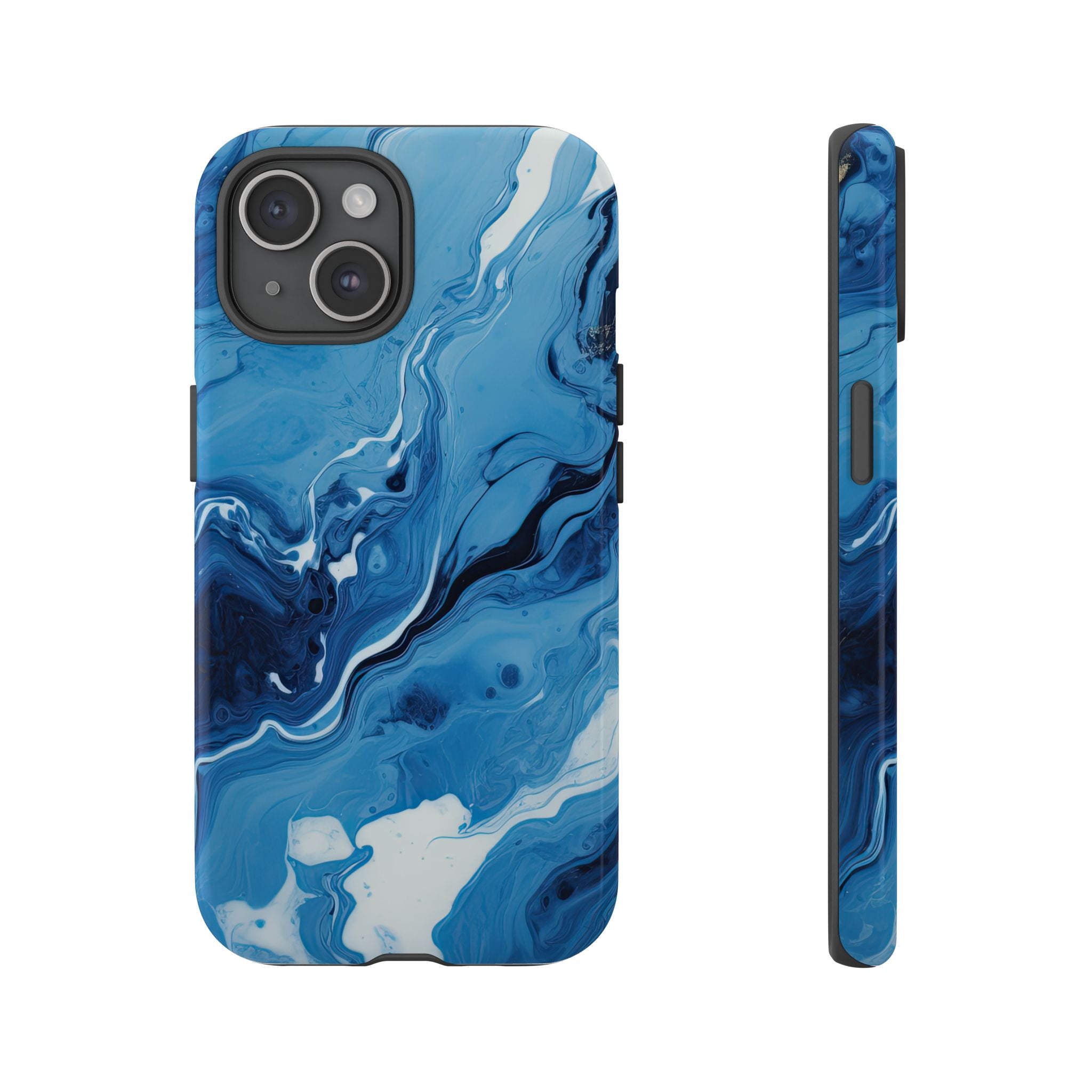 Blue Ocean Wave Marble - Tough Guard Apple iPhone Case