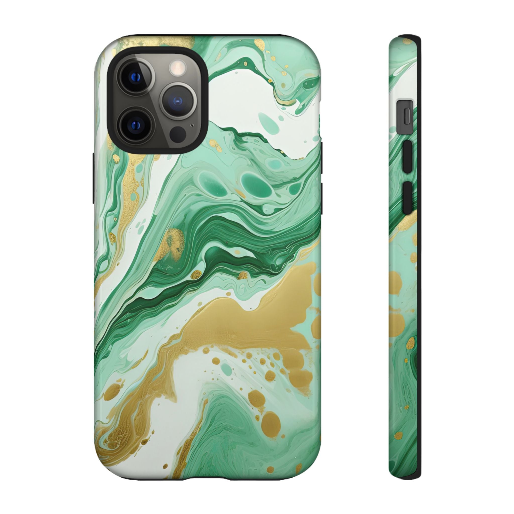Emerald Gold Marble - Tough Guard Apple iPhone Case
