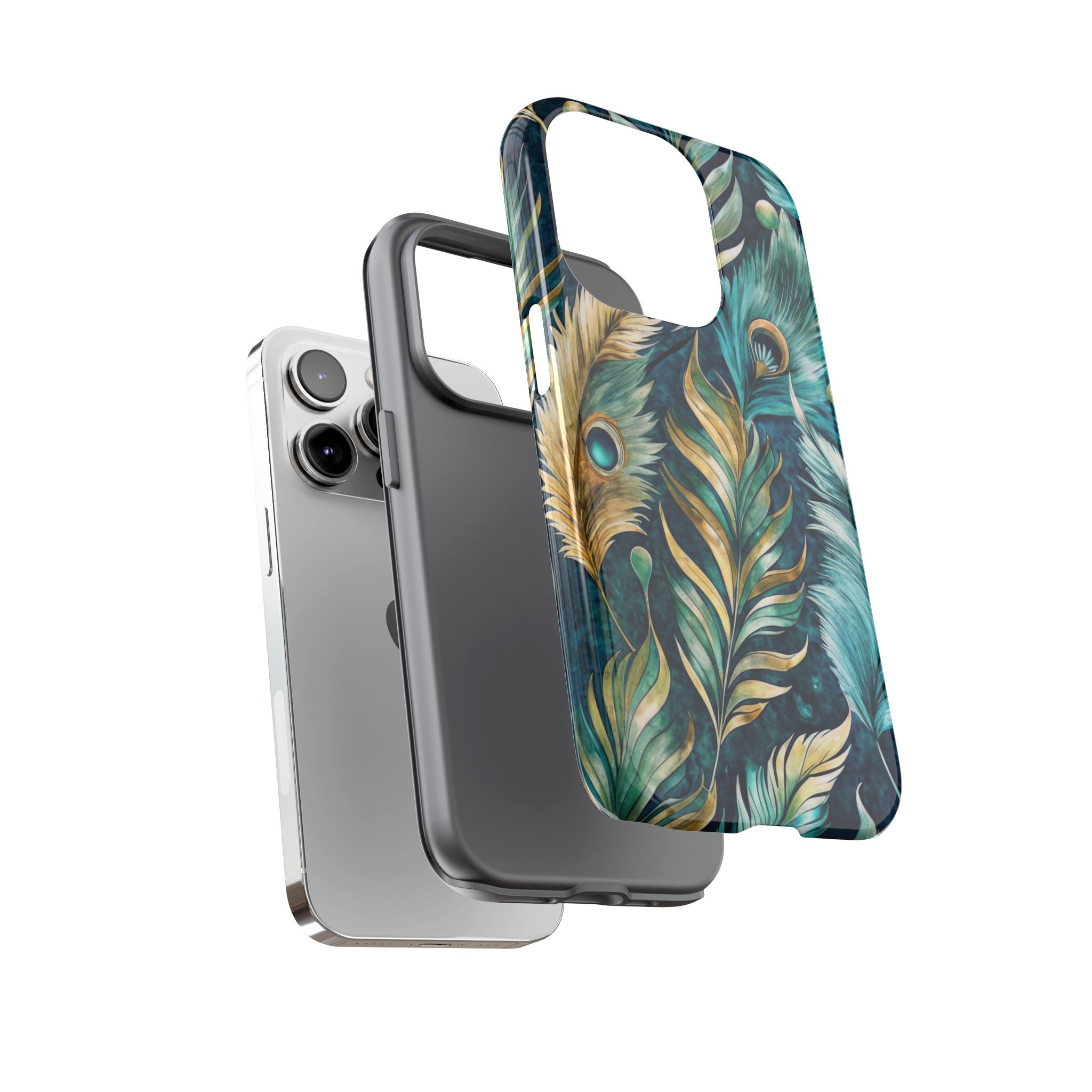 Peacock Feathers - Tough Guard Apple iPhone Case