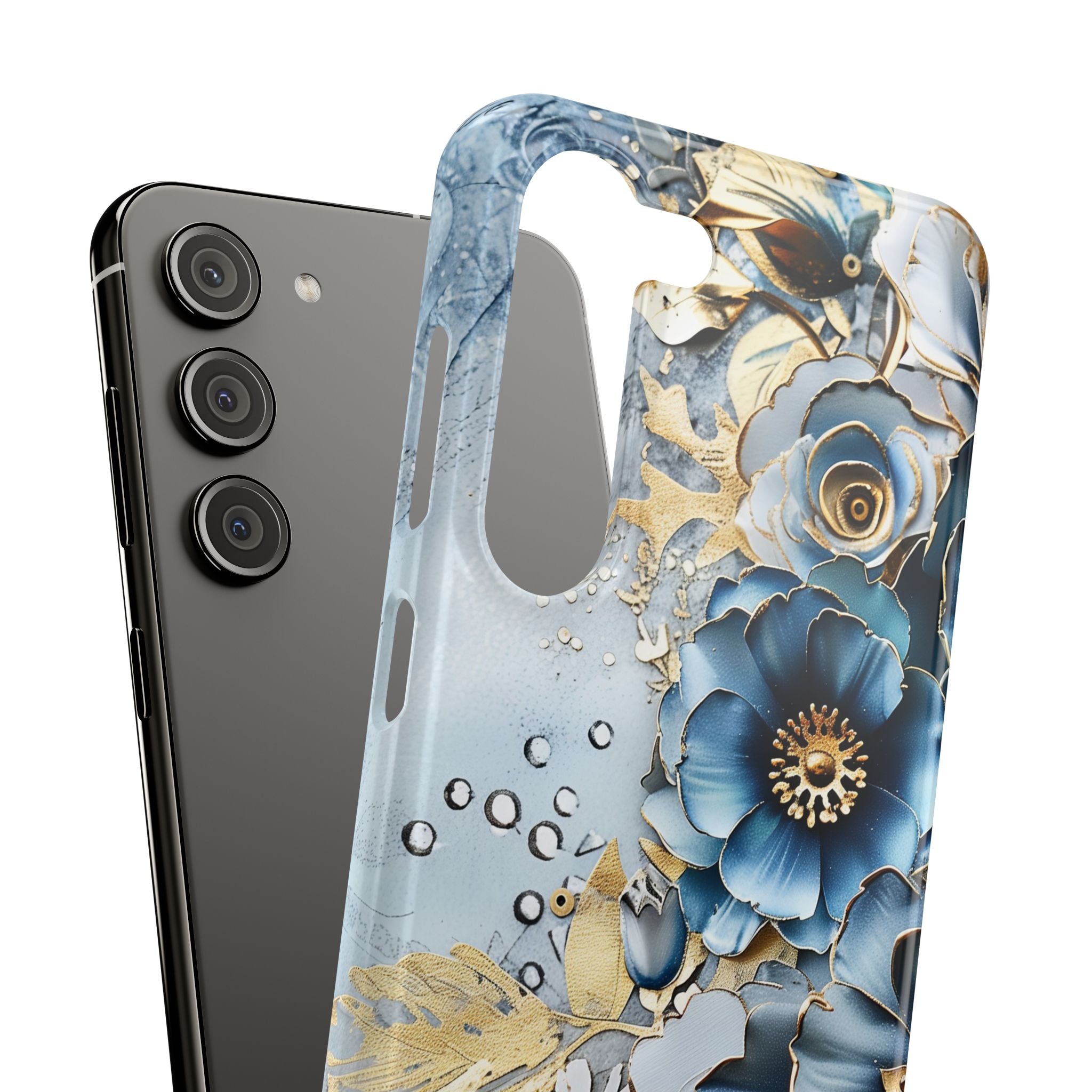 Blooming Blue Floral Bouquet - Slim Guard Samsung Galaxy Case