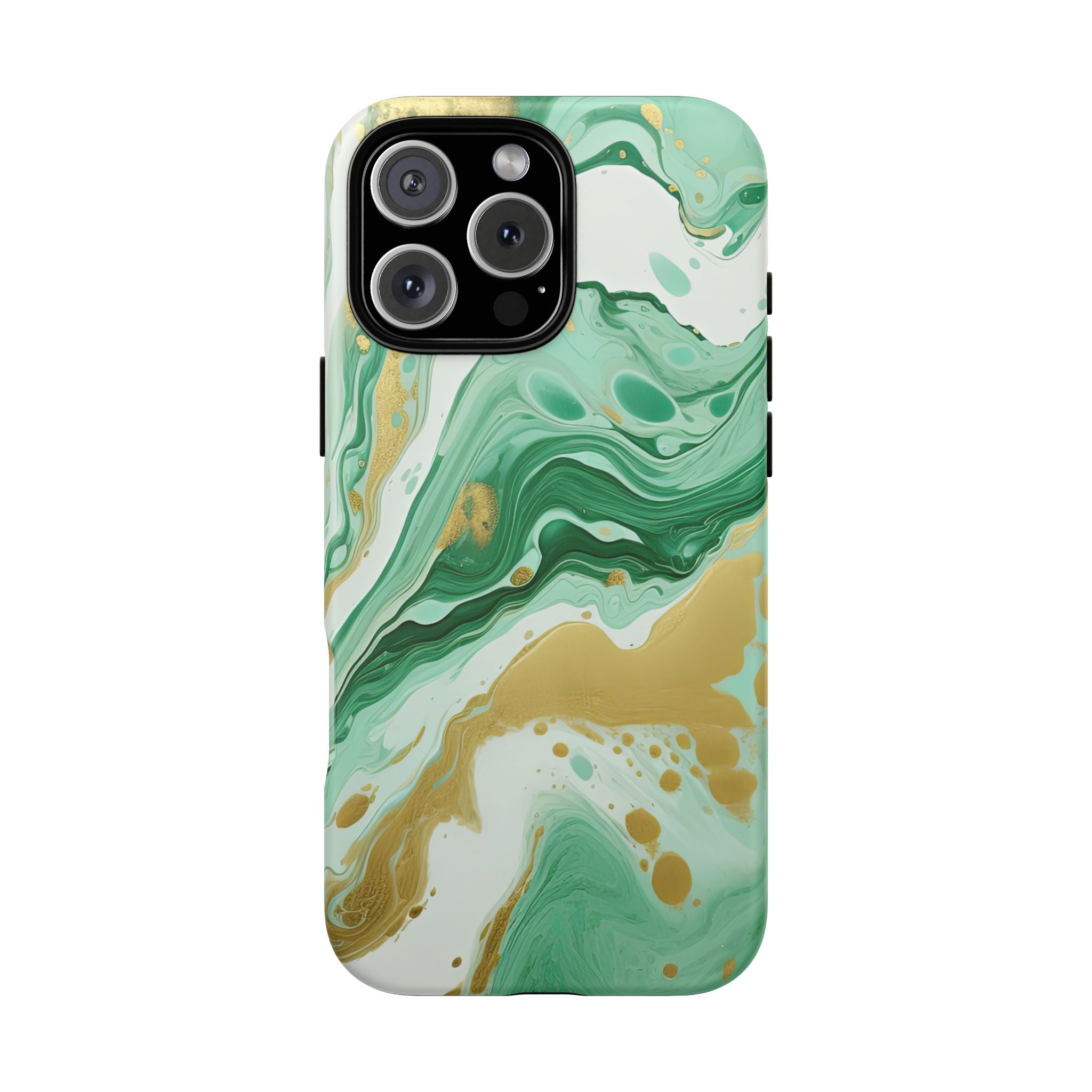 Emerald Gold Marble - Tough Guard Apple iPhone Case