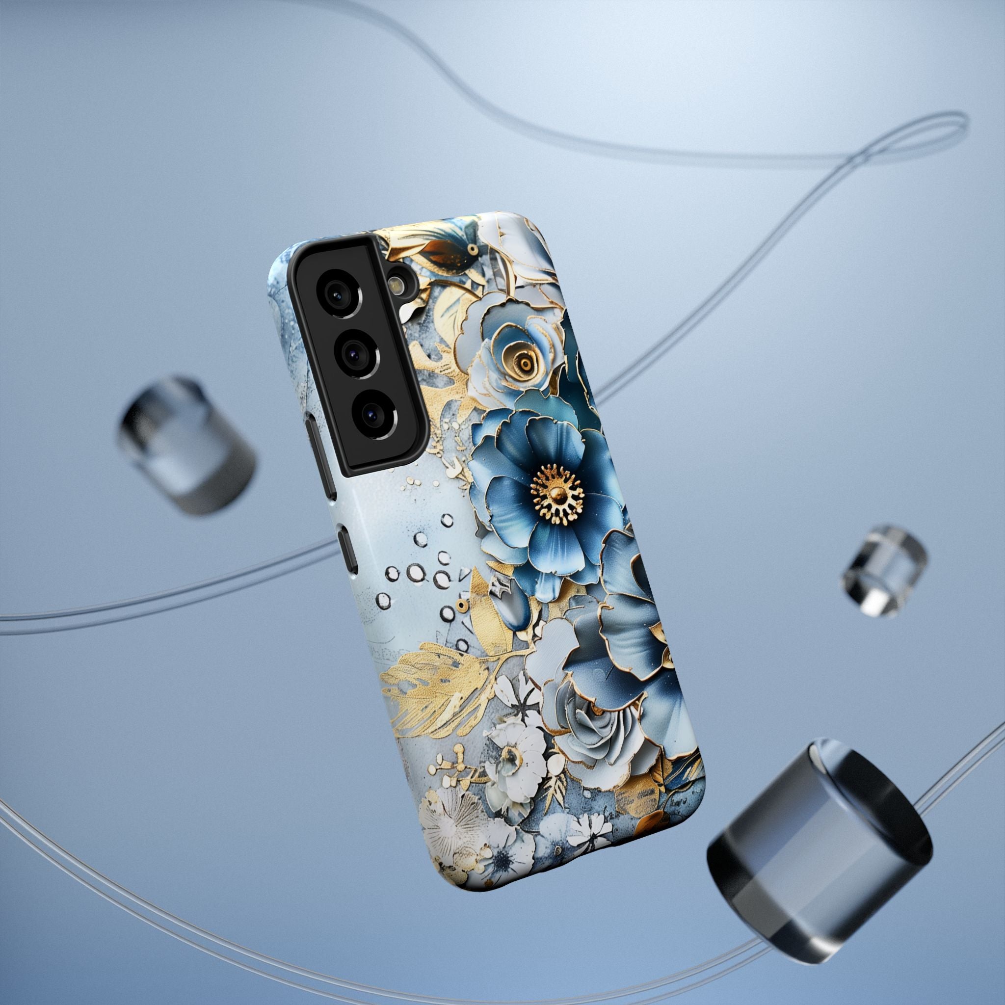 Blooming Blue Floral Bouquet - Impact Guard Samsung Galaxy Case