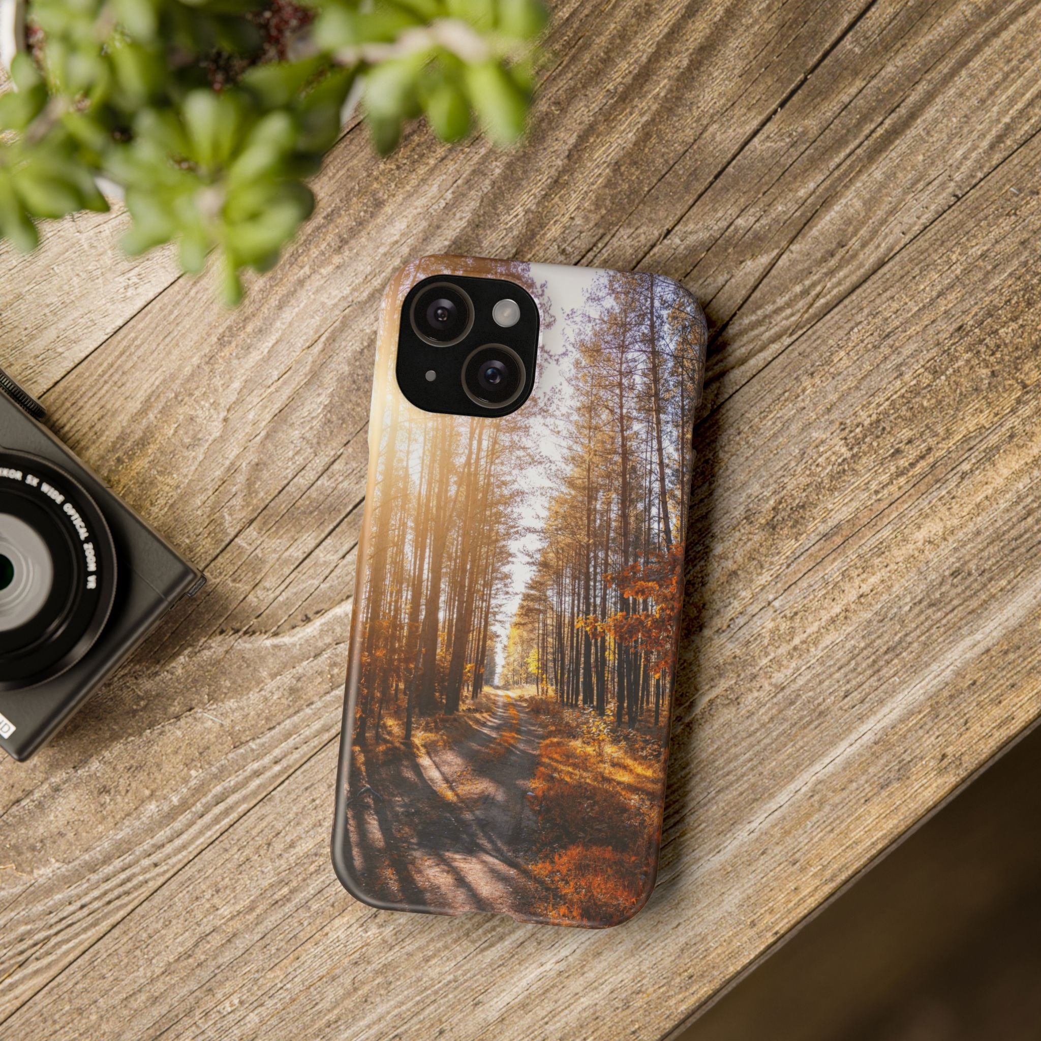 Autumn Forest Way - Slim Guard Apple iPhone Case