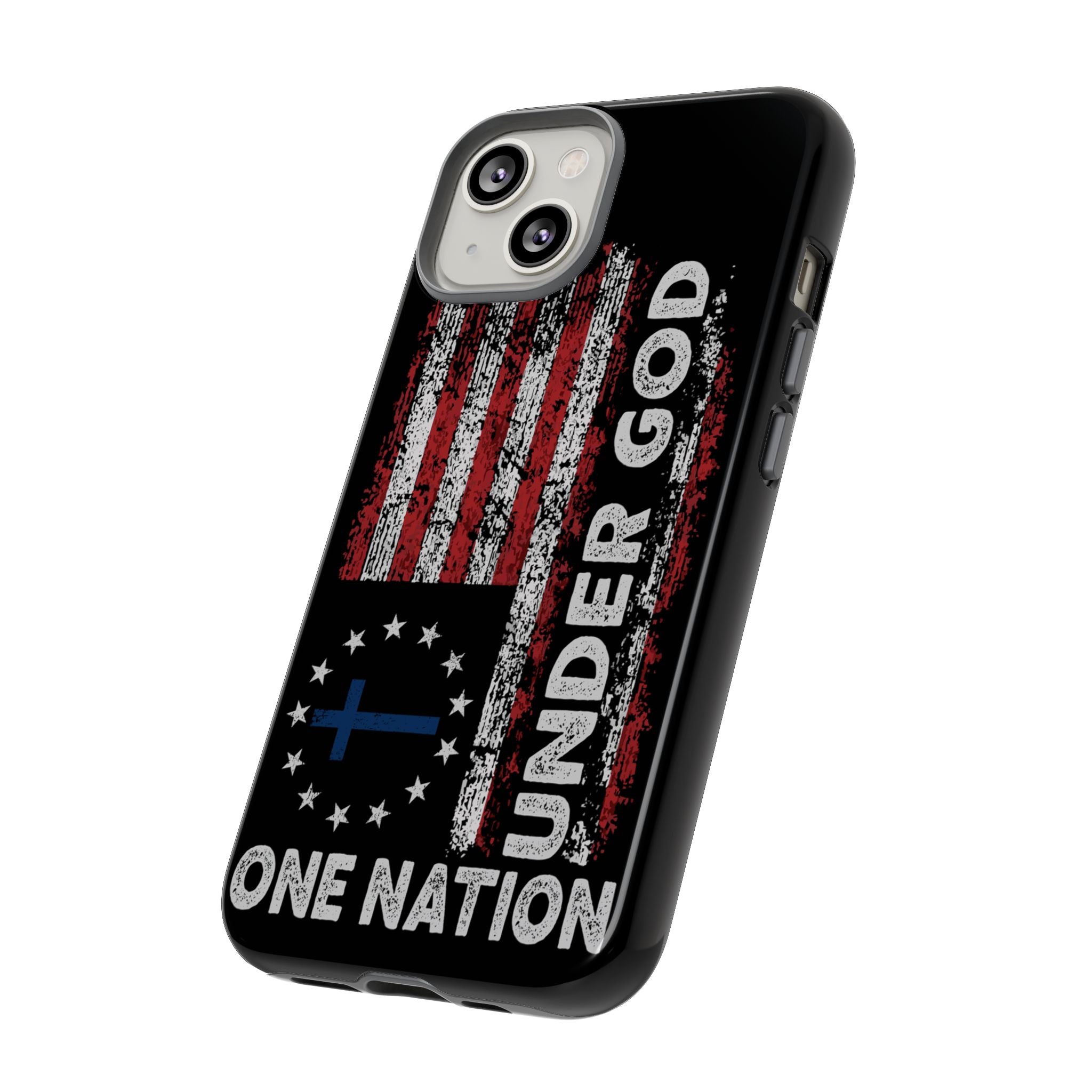 One Nation Under God American Flag - Tough Guard Apple iPhone Case