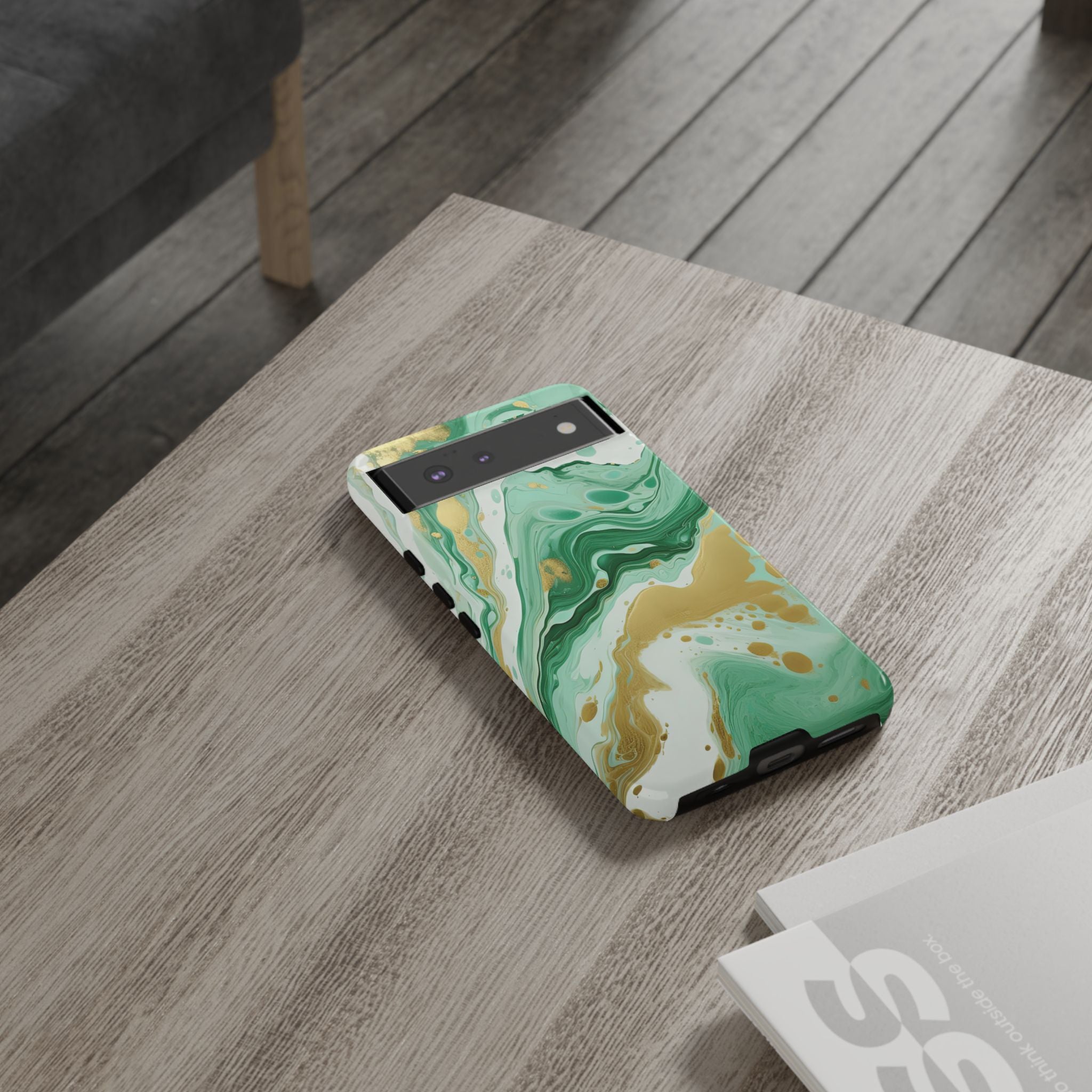 Emerald Gold Marble - Tough Guard Google Pixel Case