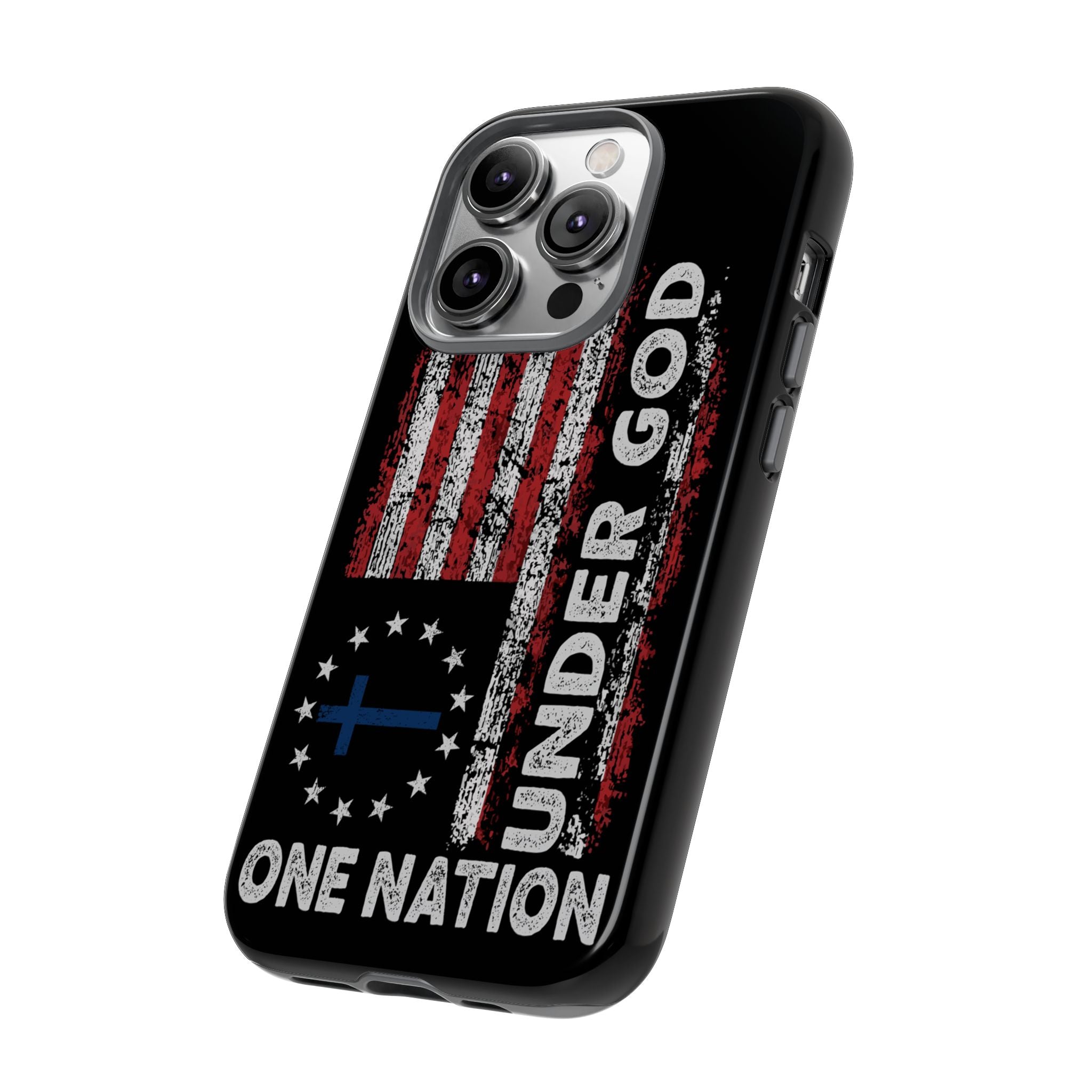 One Nation Under God American Flag - Tough Guard Apple iPhone Case