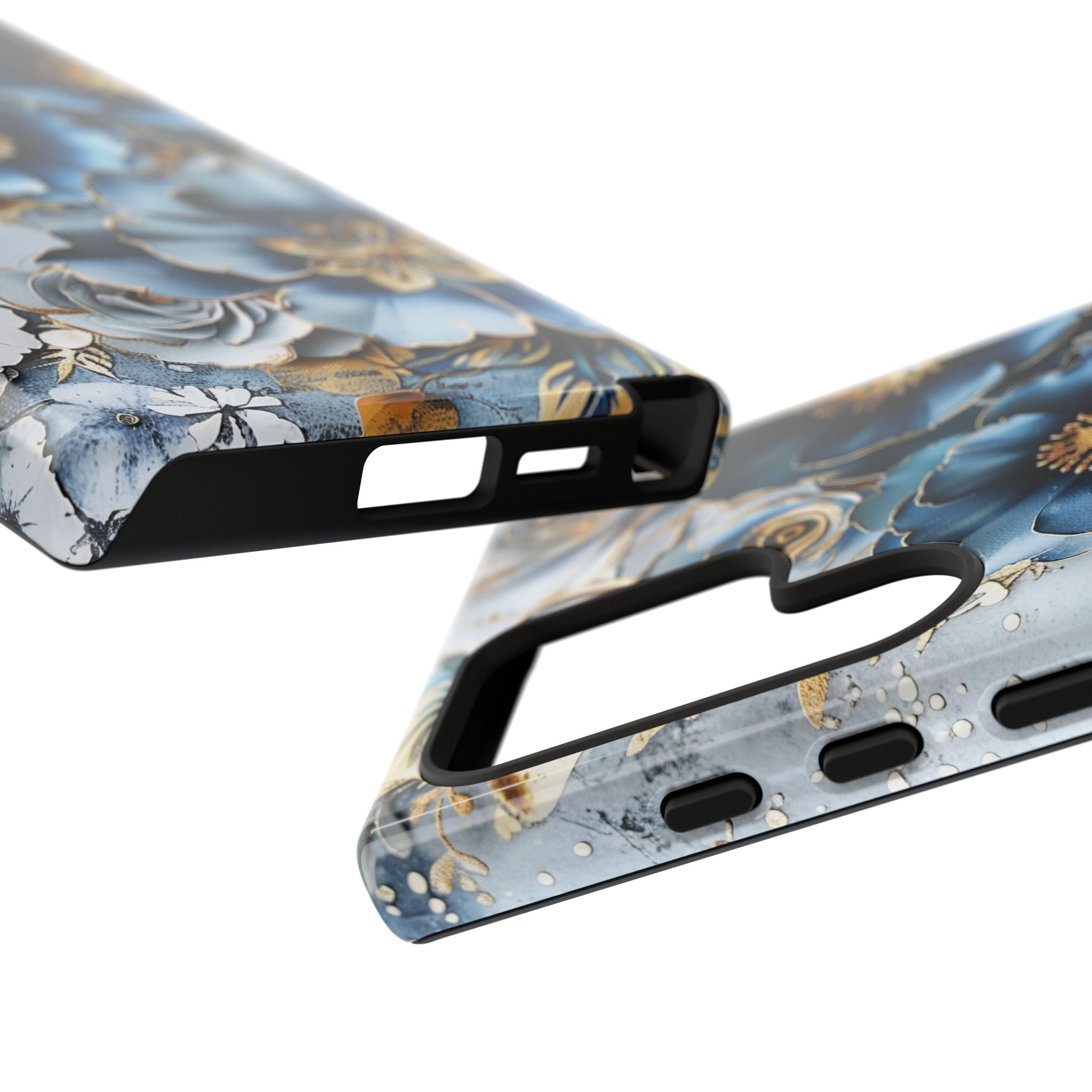 Blue Blooming Flowers - Tough Guard Samsung Galaxy Case