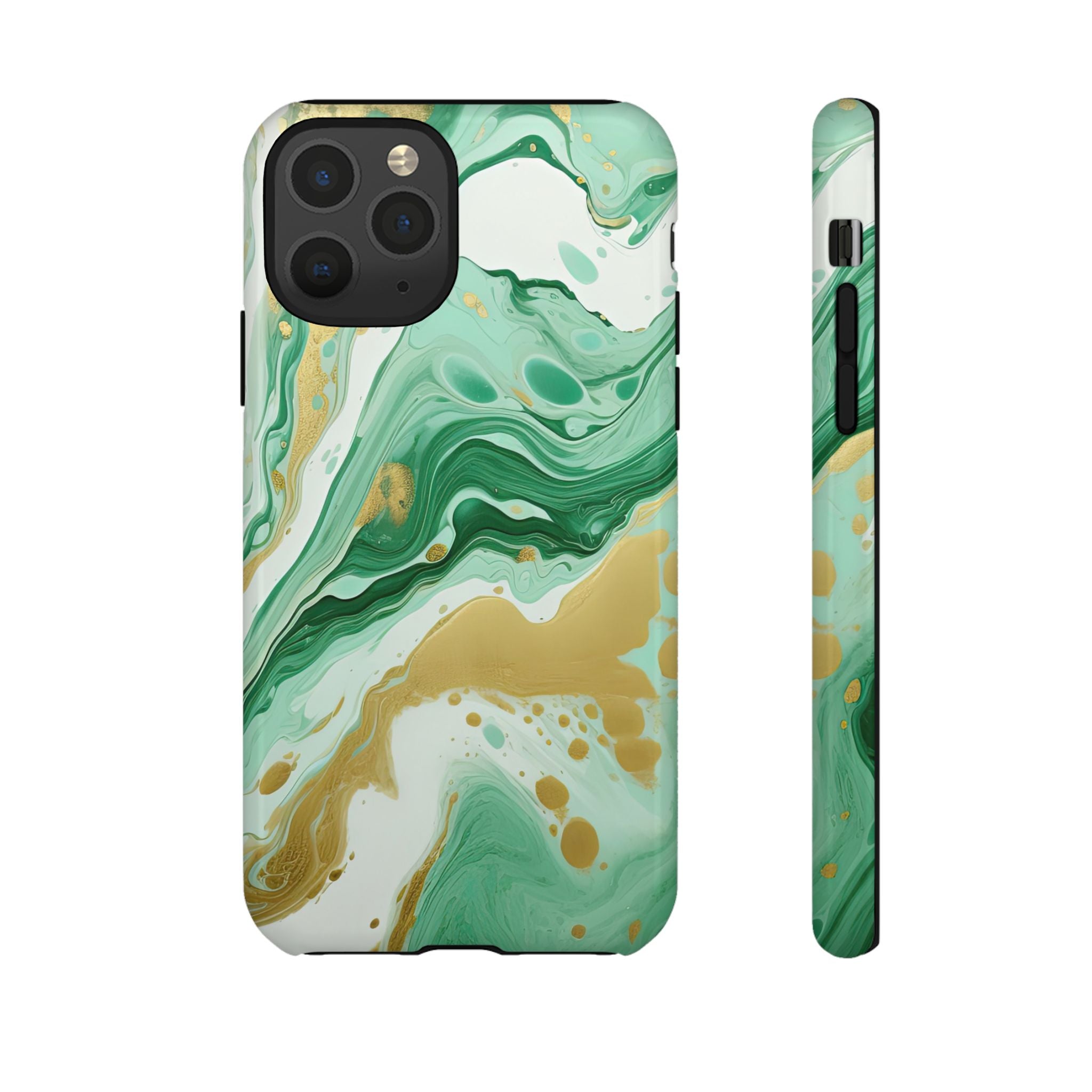 Emerald Gold Marble - Tough Guard Apple iPhone Case