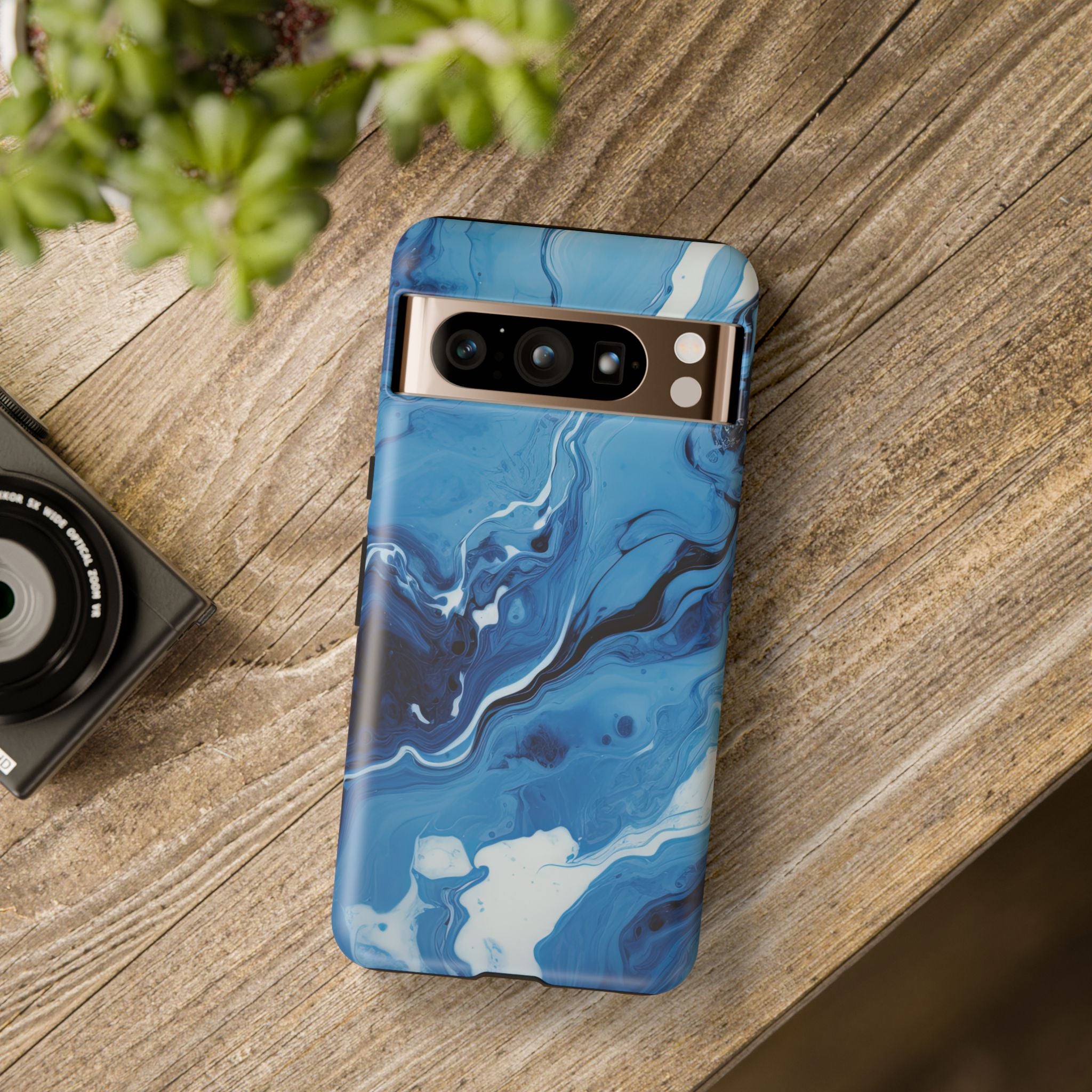 Blue Ocean Wave Marble - Tough Guard Google Pixel Case