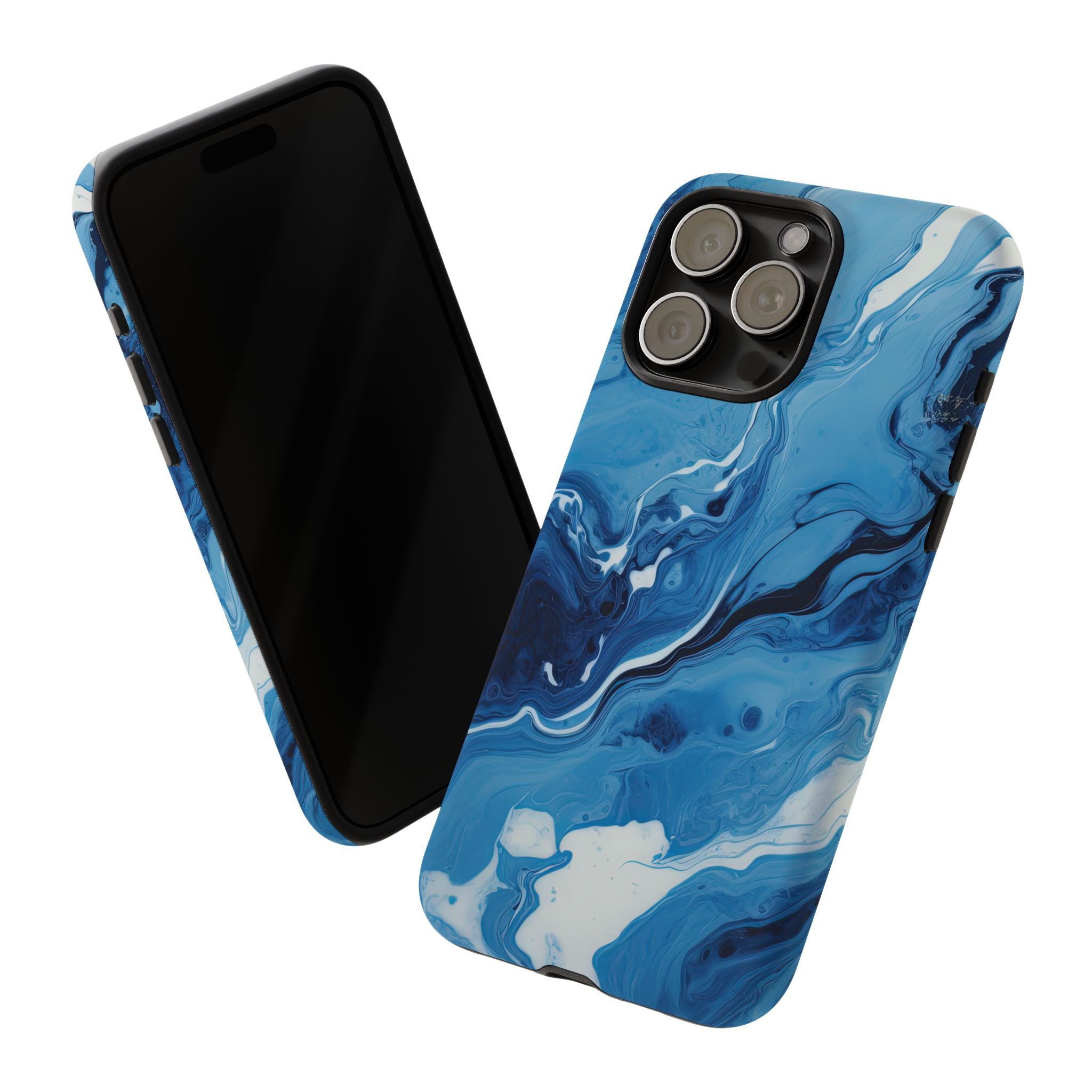 Blue Ocean Wave Marble - Tough Guard Apple iPhone Case