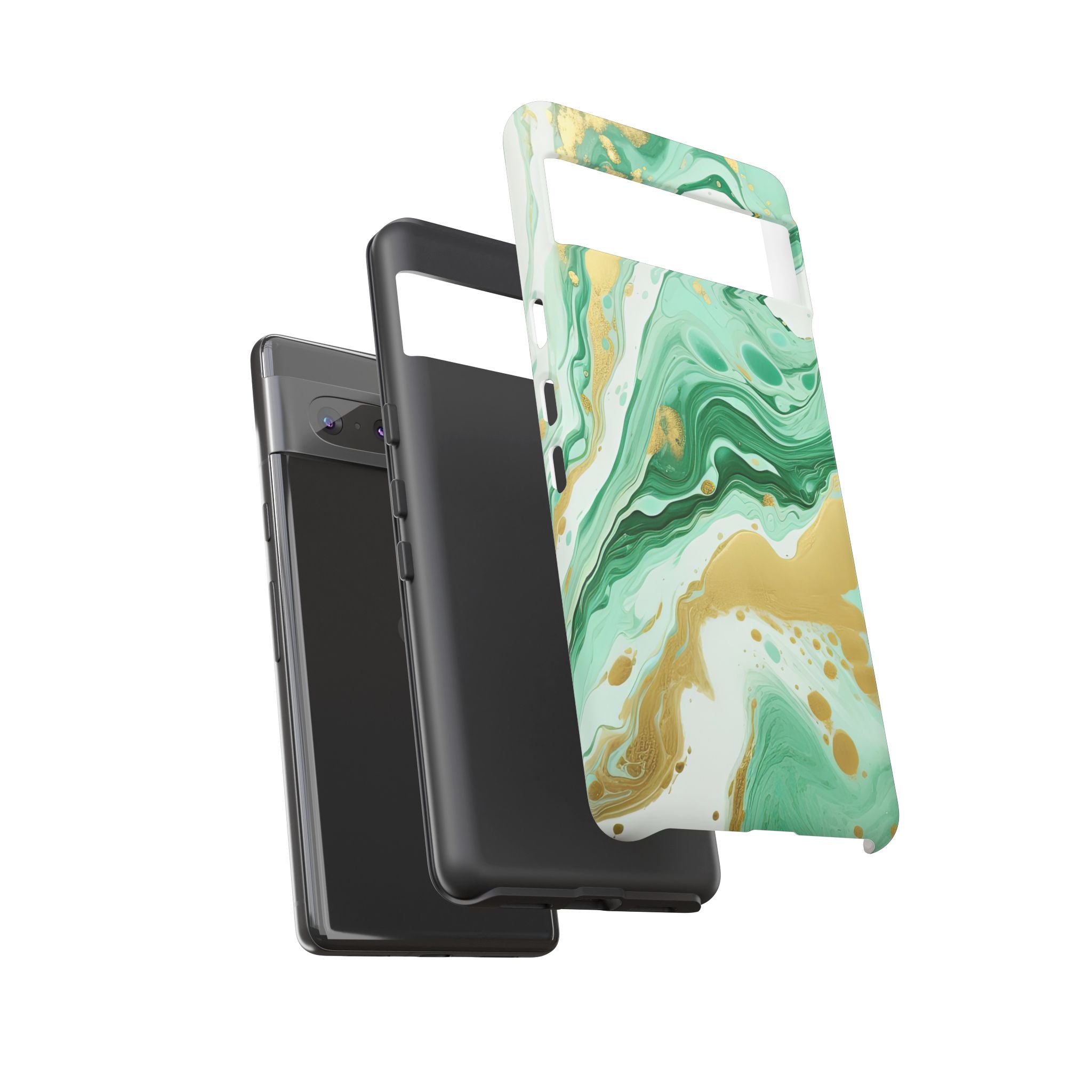 Emerald Gold Marble - Tough Guard Google Pixel Case
