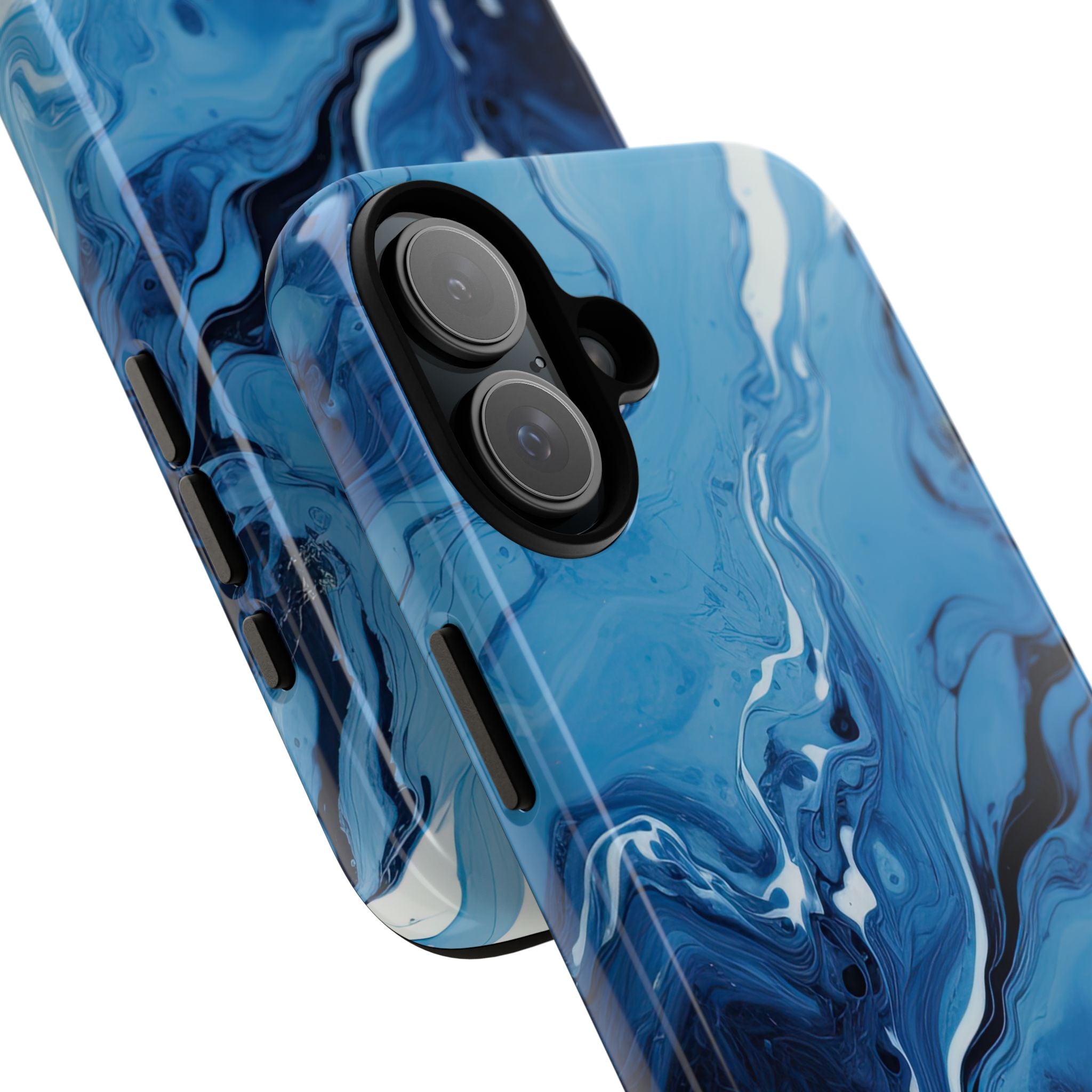 Blue Ocean Wave Marble - Tough Guard Apple iPhone Case